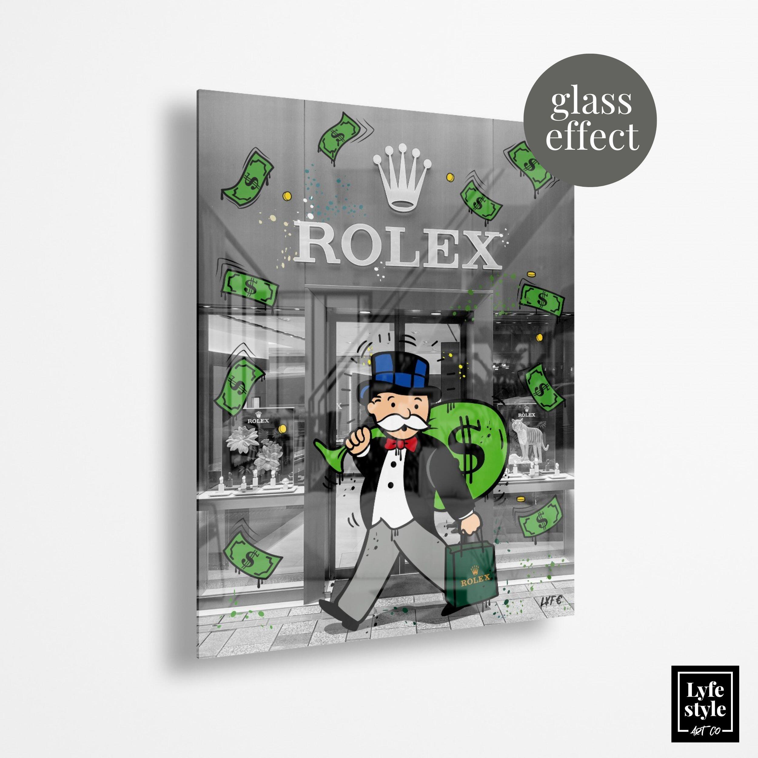 Rolex X Scrooge Mcduck GLASS EFFECT Alec Monopoly Inspired -  UK