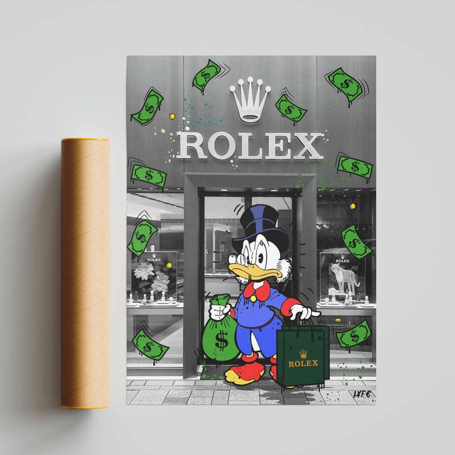 Scrooge Mcduck Rolex x NYC Art Print