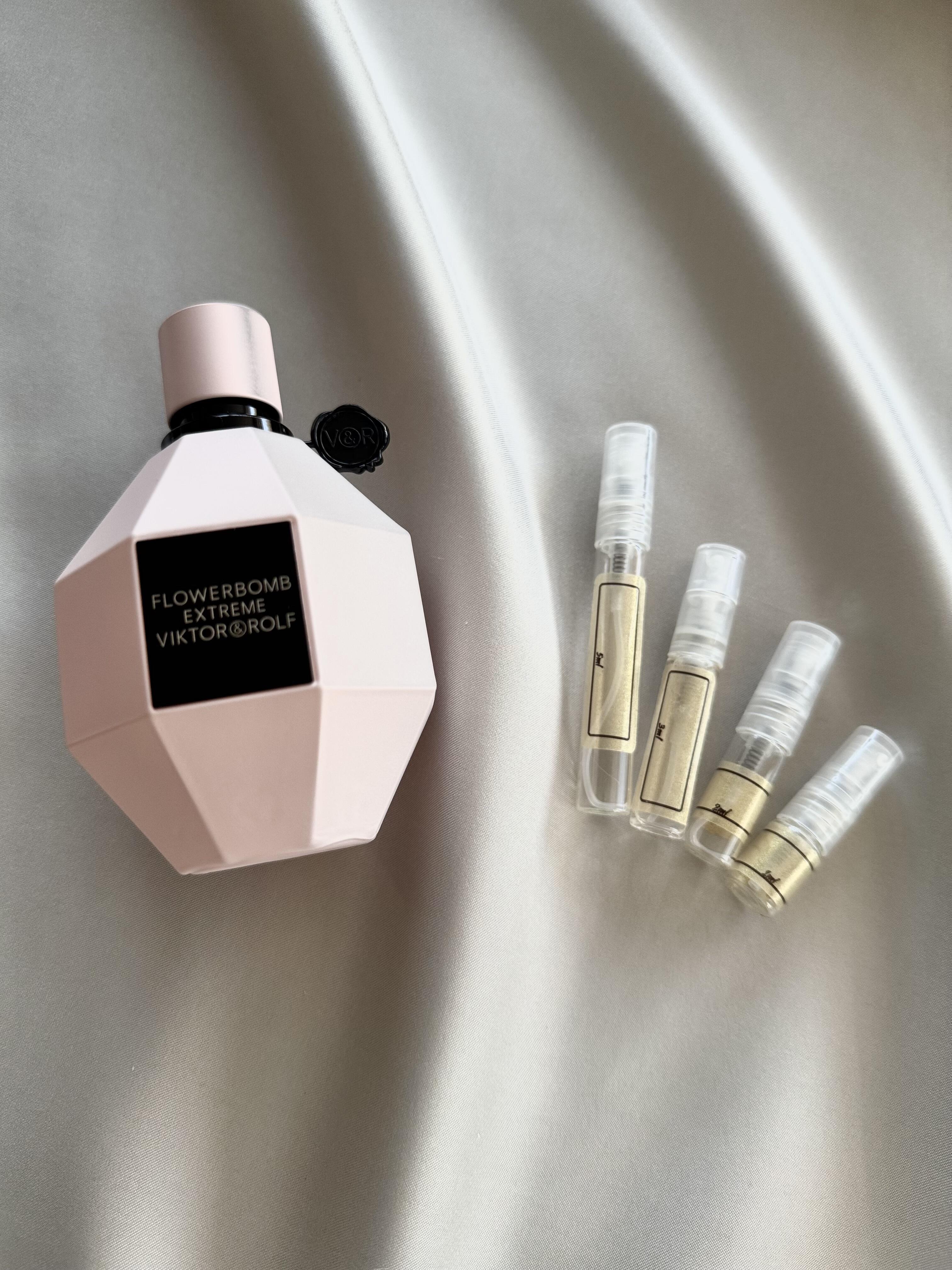 Victor & Rolf Flowerbomb Extreme perfume with sample bottles