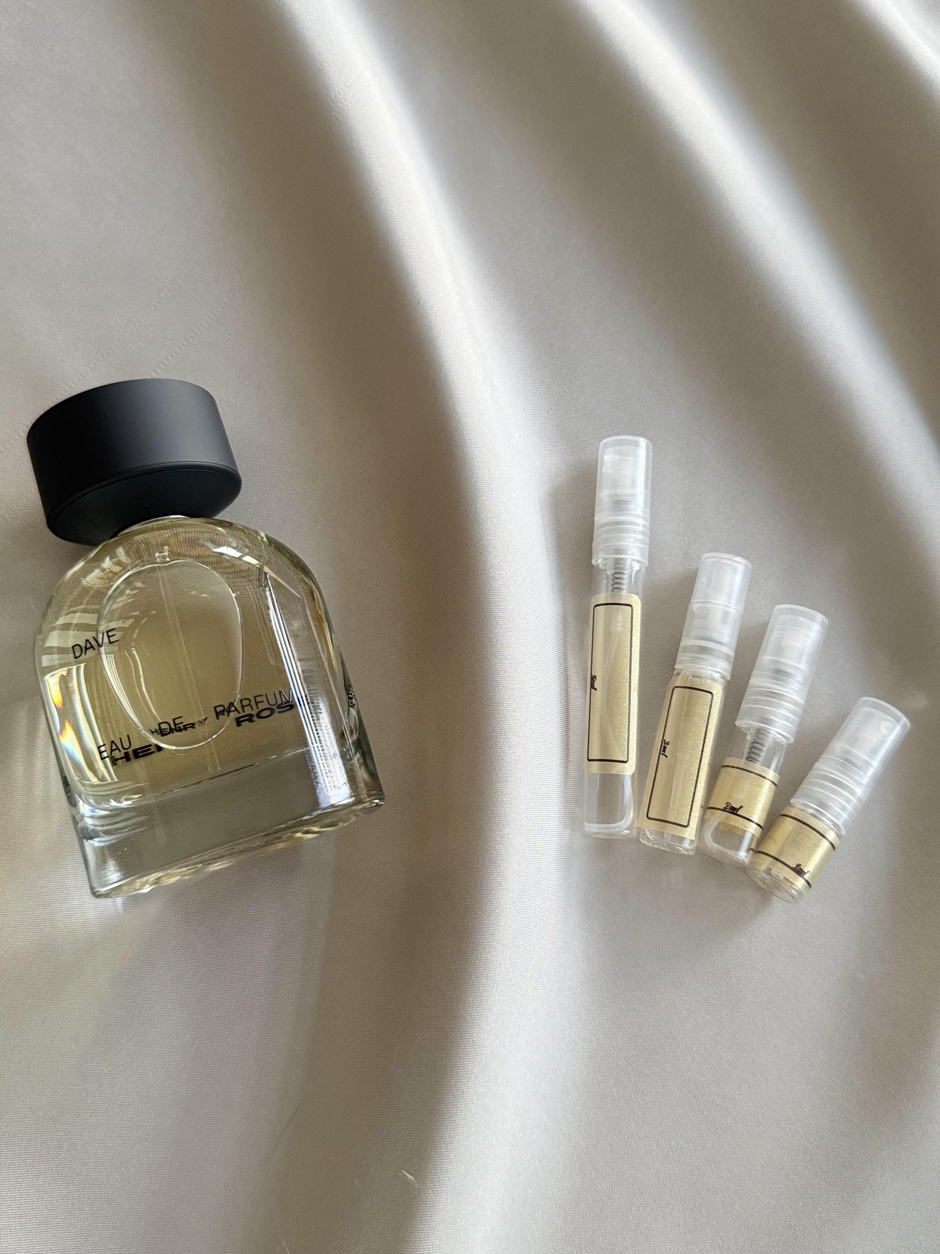 Henry Rose Dave with sample bottles