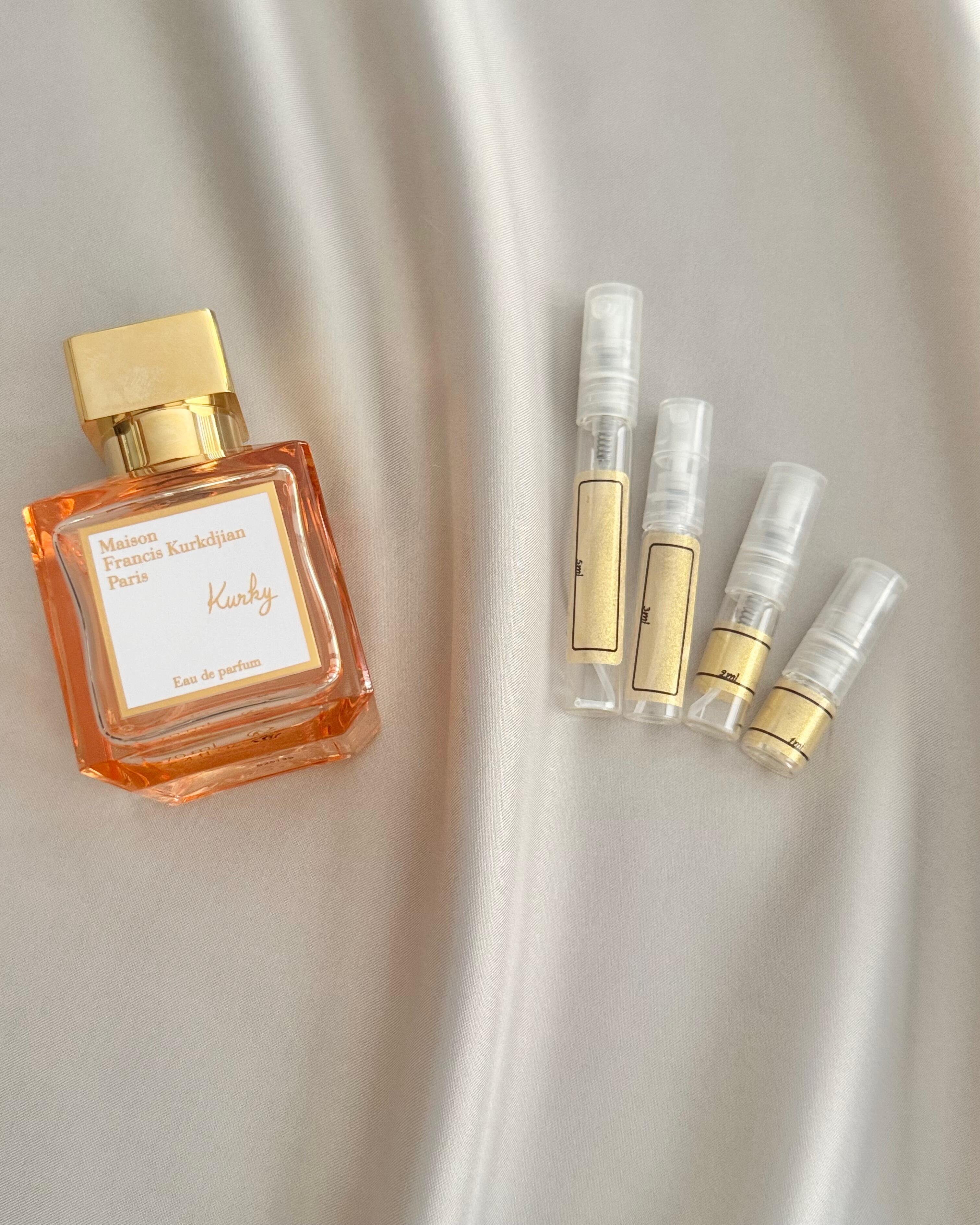 Maison Francis Kurkdjian Kurky with sample bottles