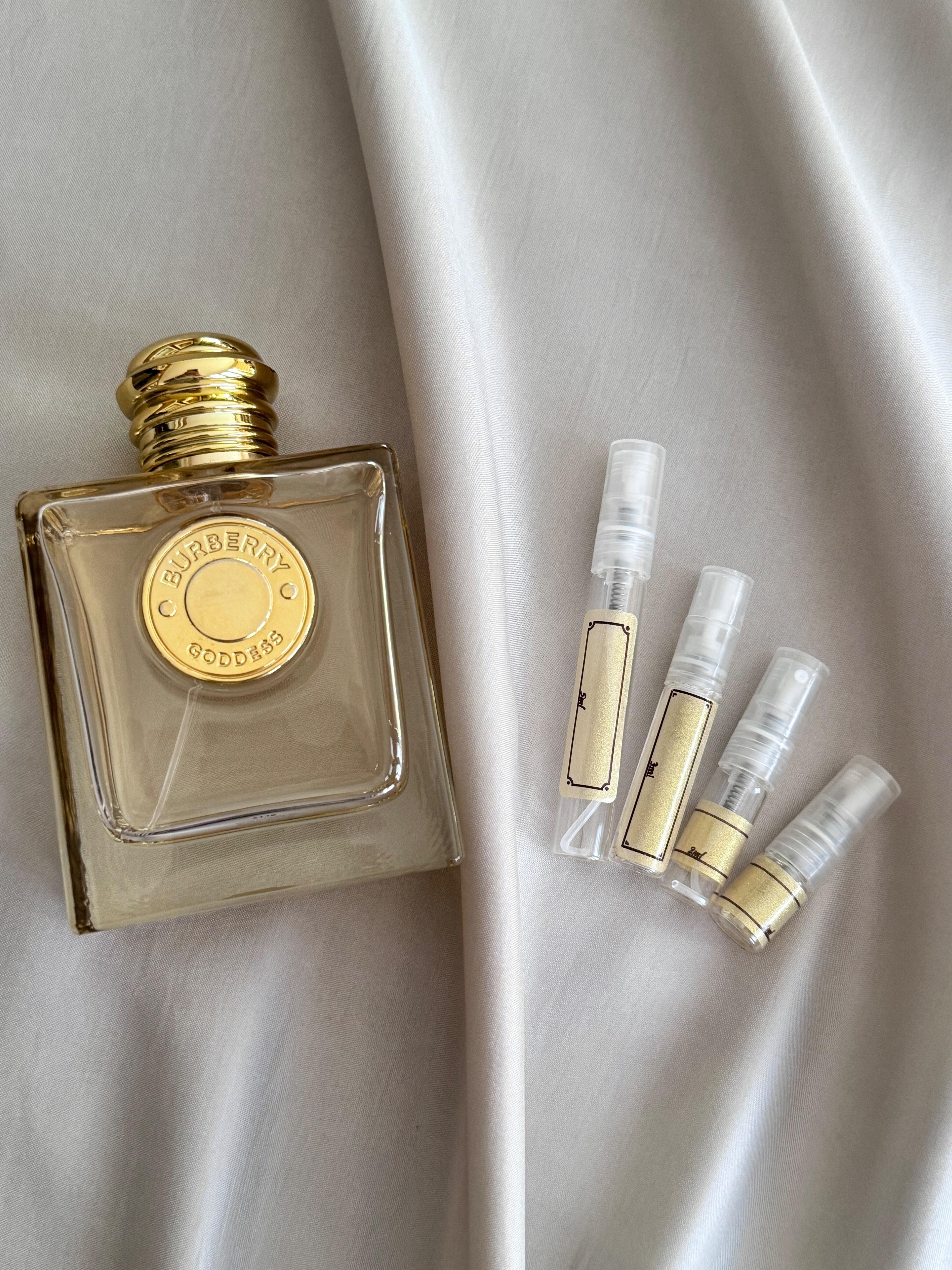 Burberry Goddess perfume with sample bottles