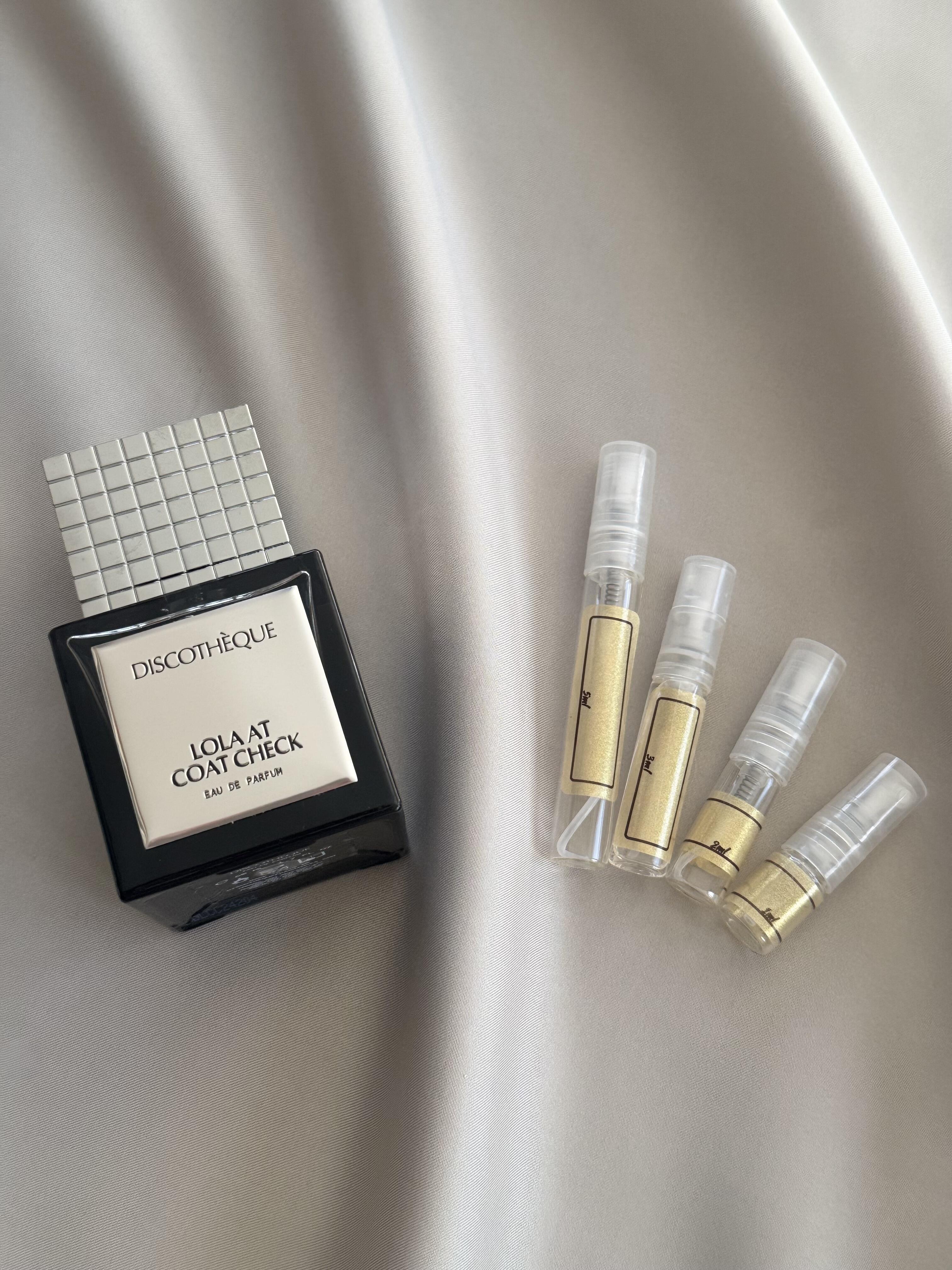 Discotheque Lola At Coat Check with sample bottles