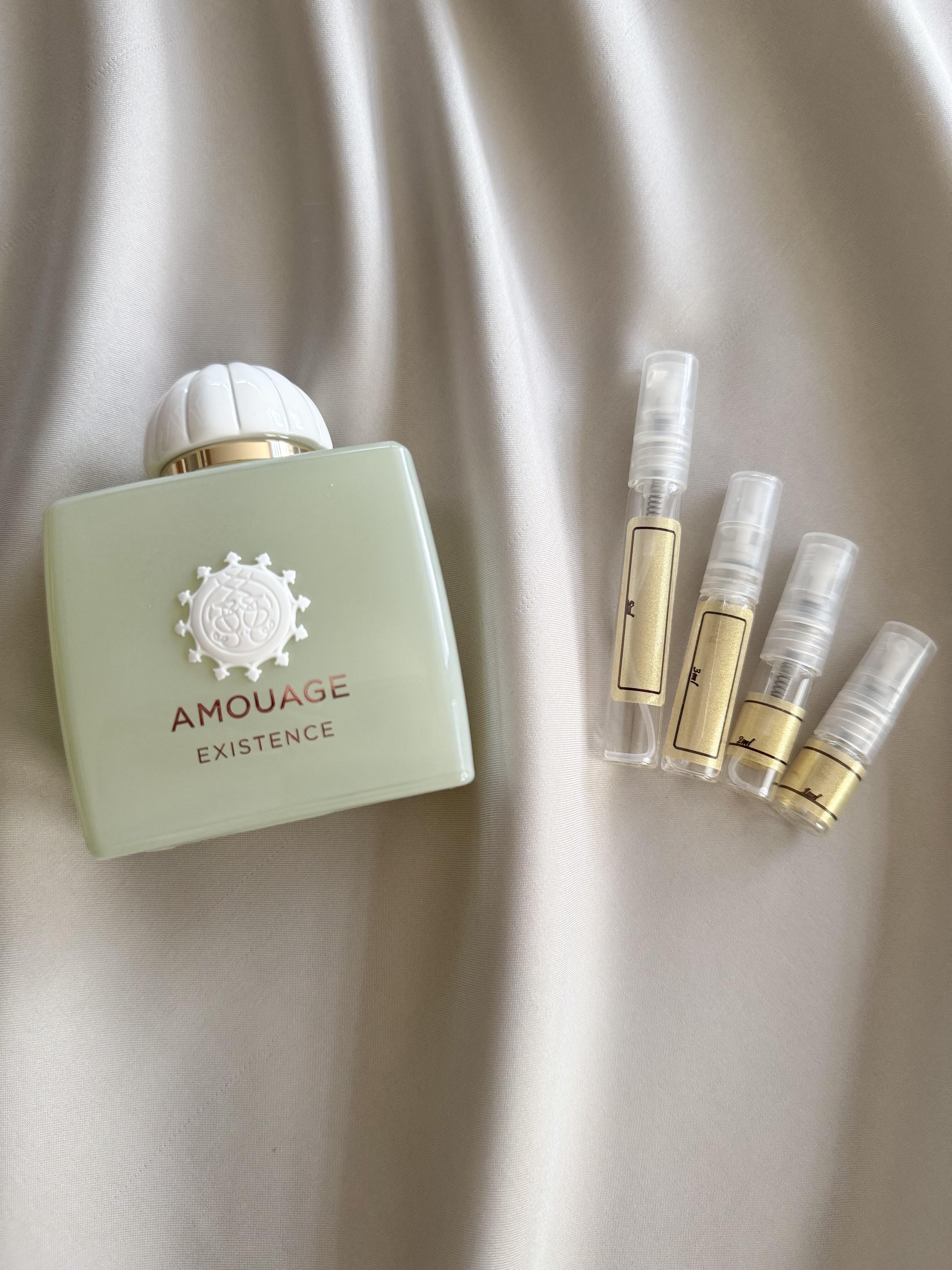 Amouage Existence with sample bottles