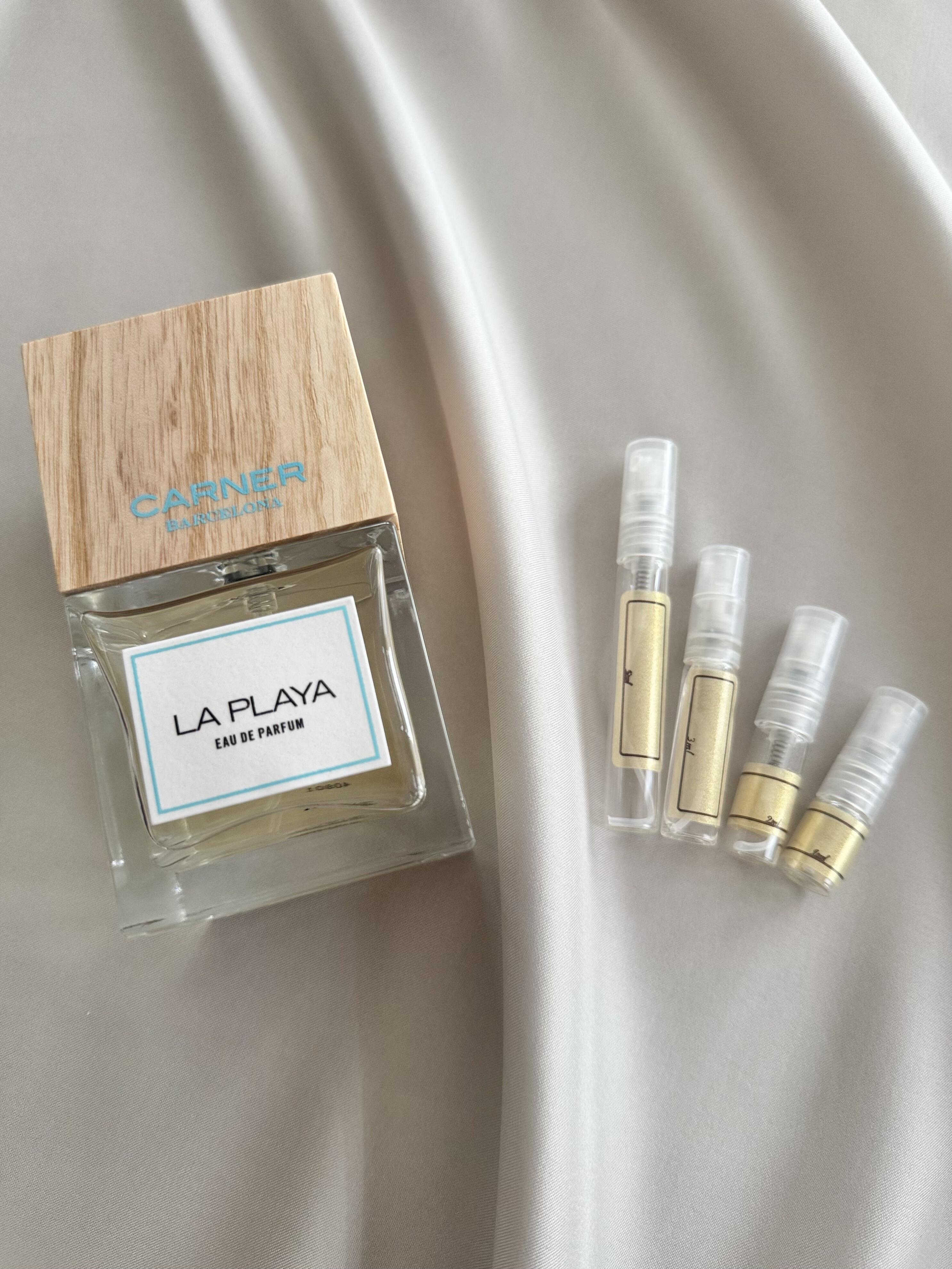 Carner Barcelone La Playa with sample bottles