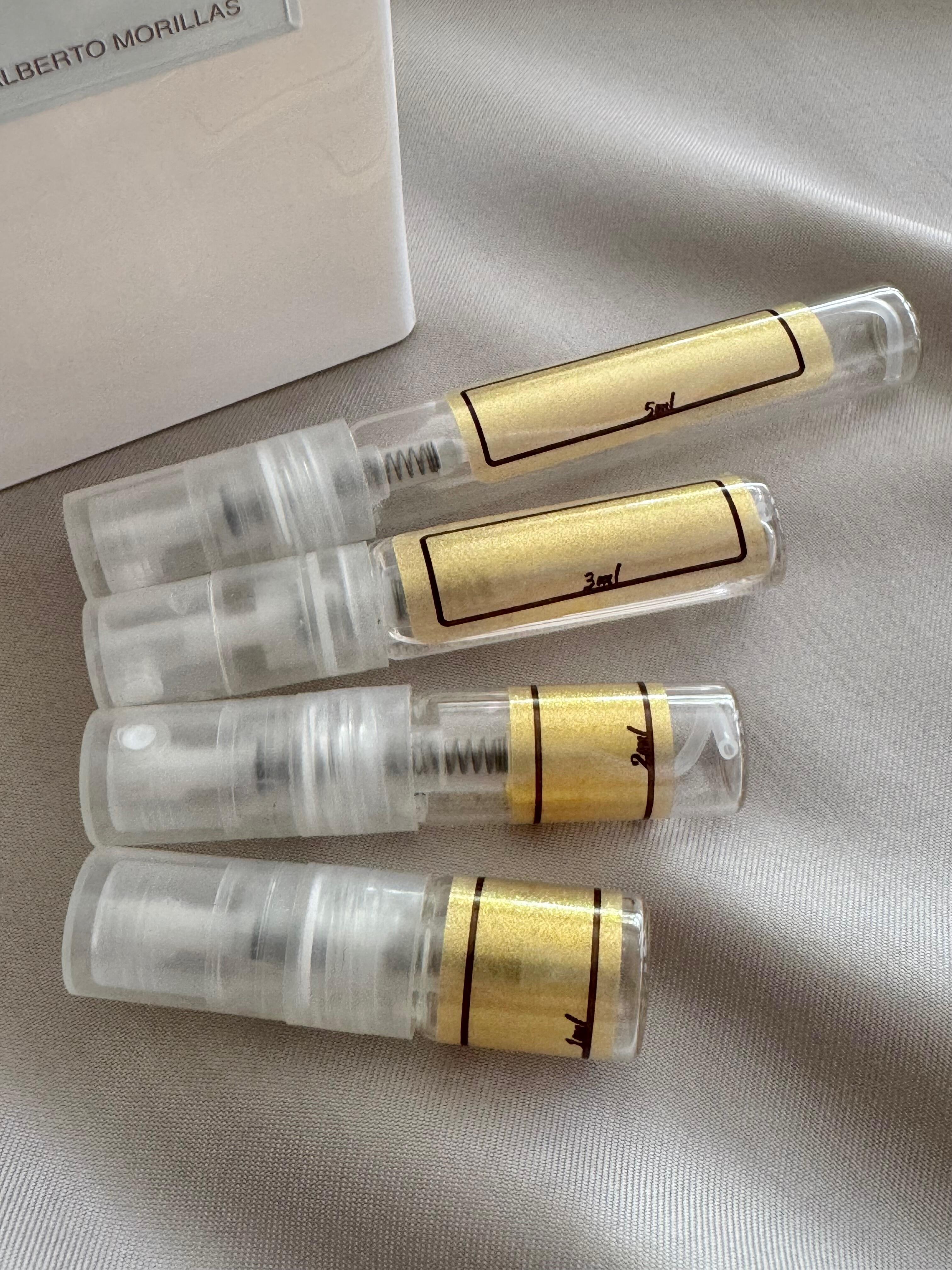 Mizensir Ylang Spirit and sample bottles