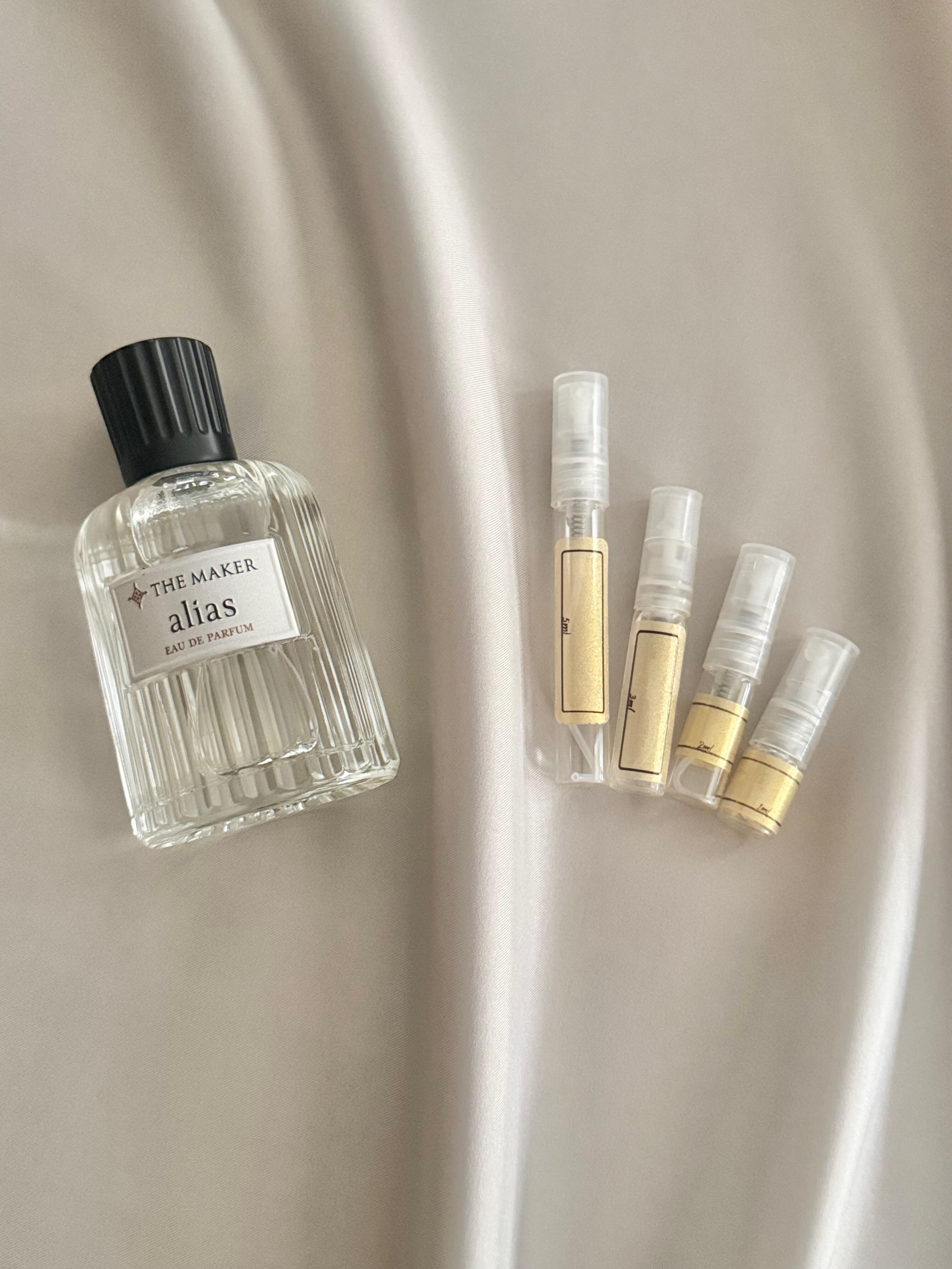 The Maker Alias with sample bottles