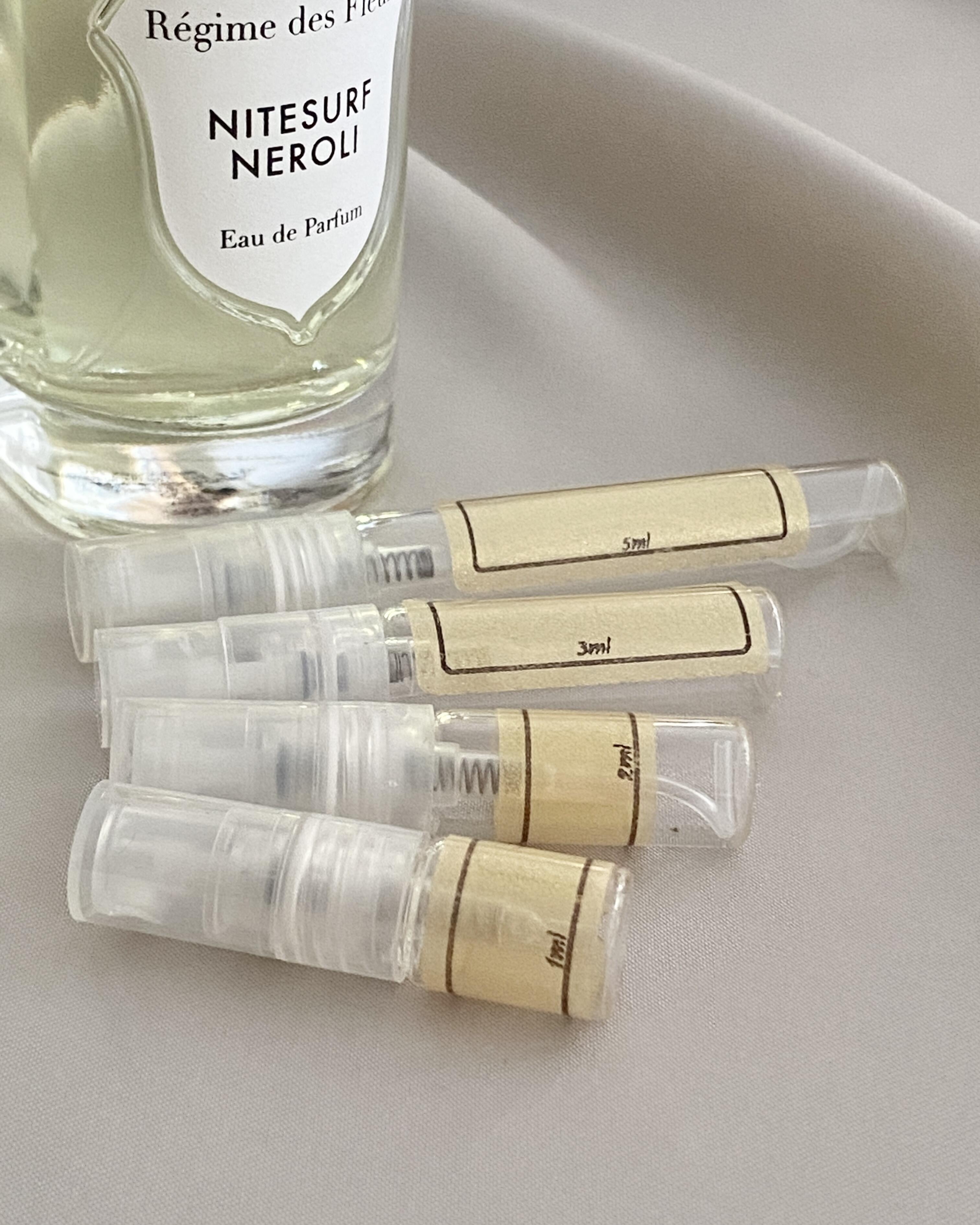 Regime Des Fleurs Nitesurf Neroli and sample bottles
