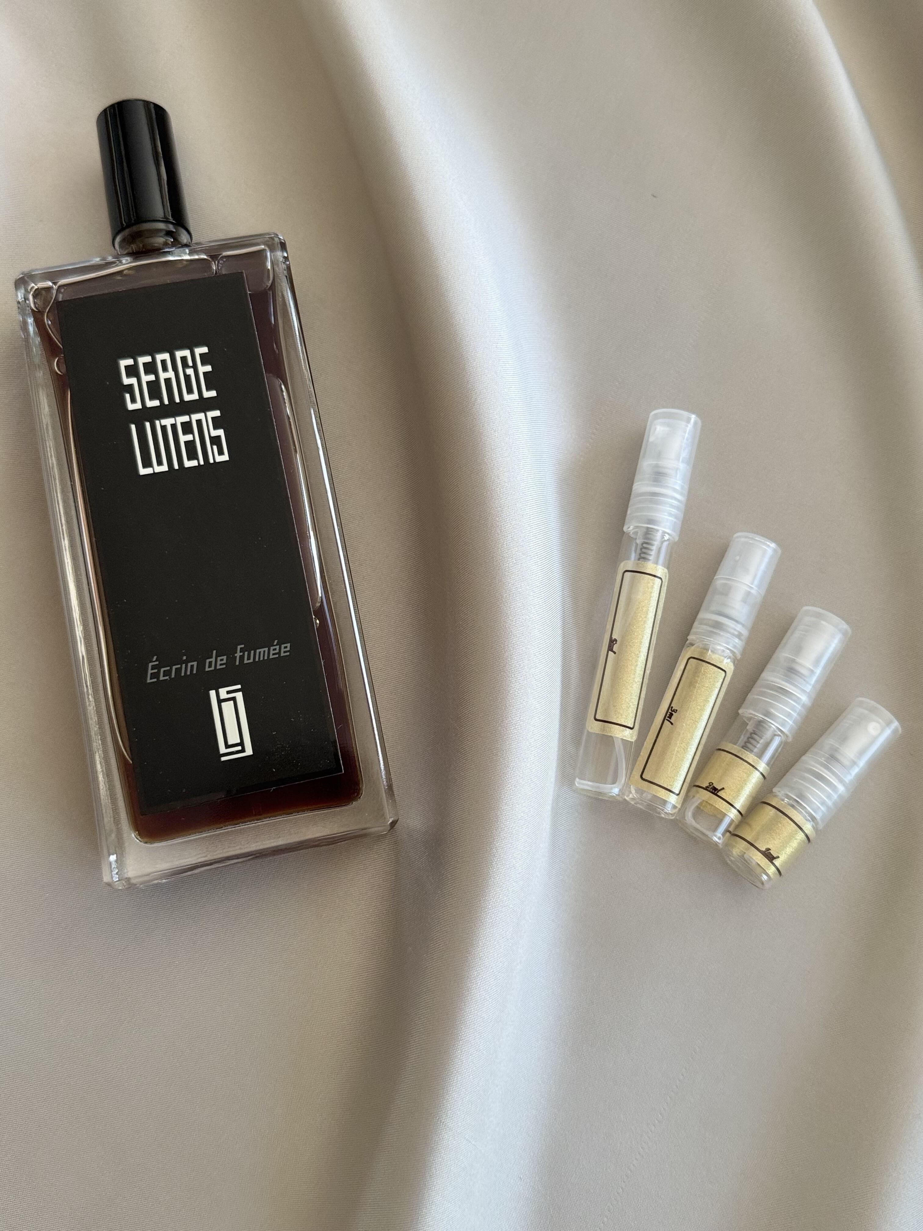Serge Lutens Ecrin De Fumee with sample bottles