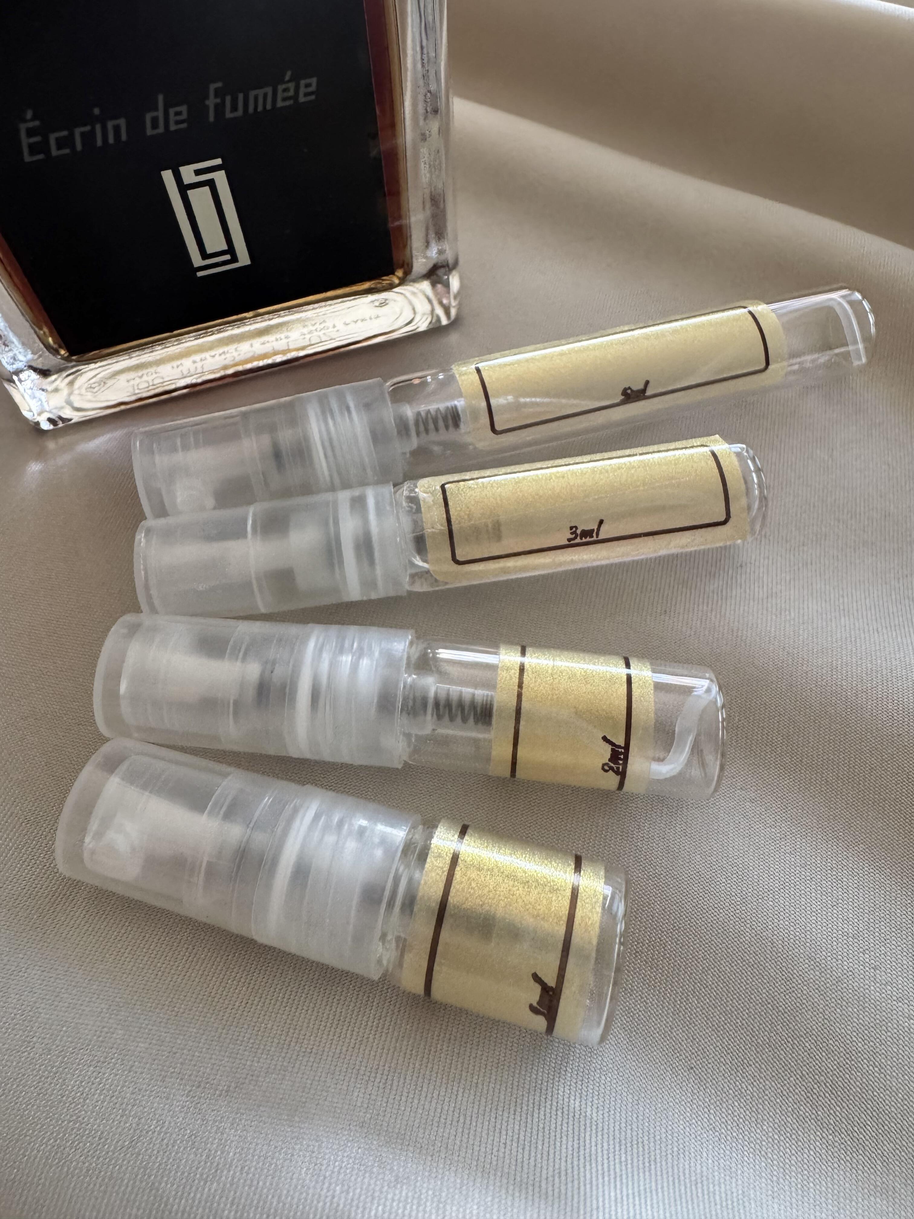 Serge Lutens Ecrin De Fumee with sample bottles