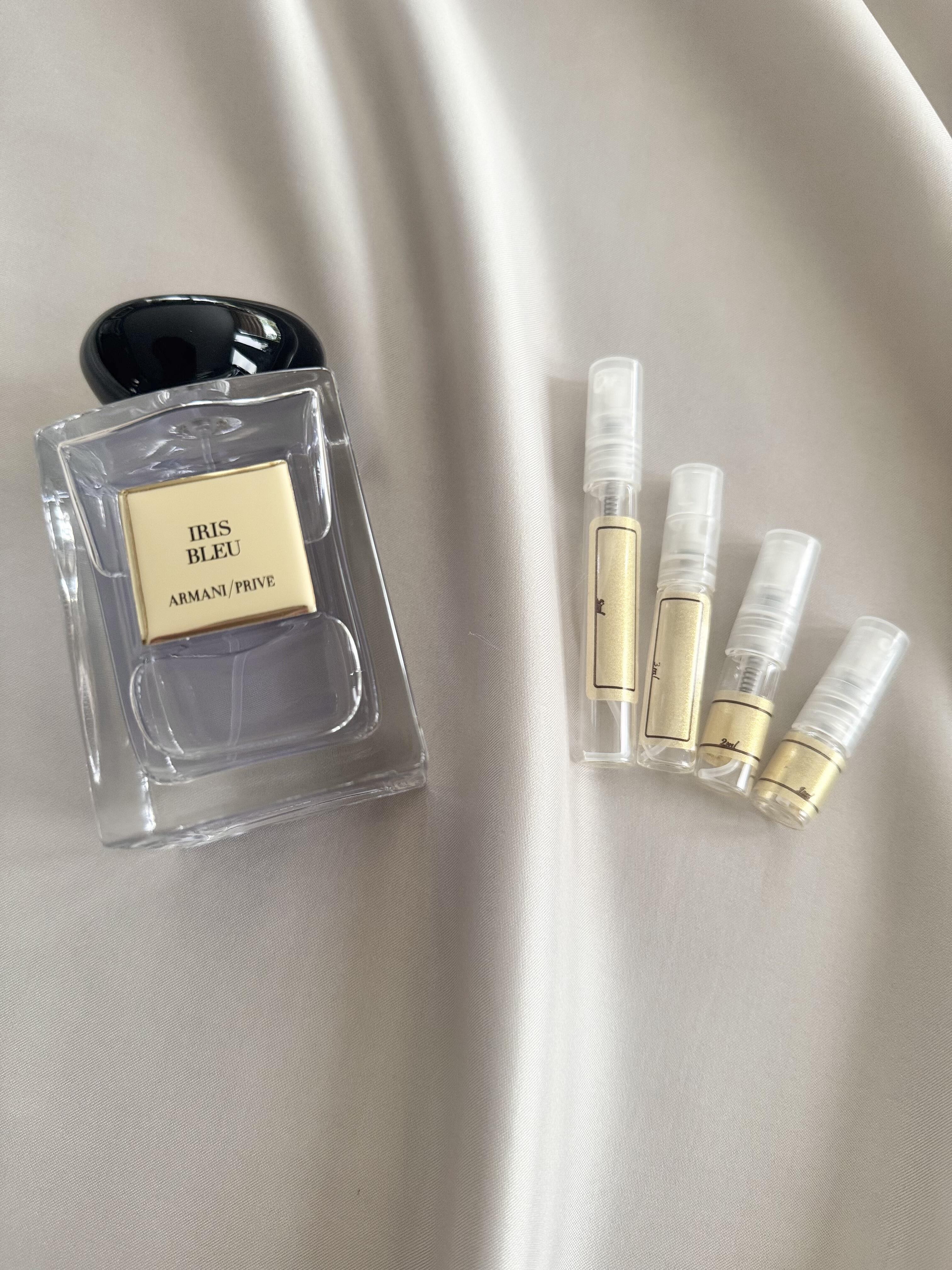 Armani Prive Iris Bleu with sample bottles