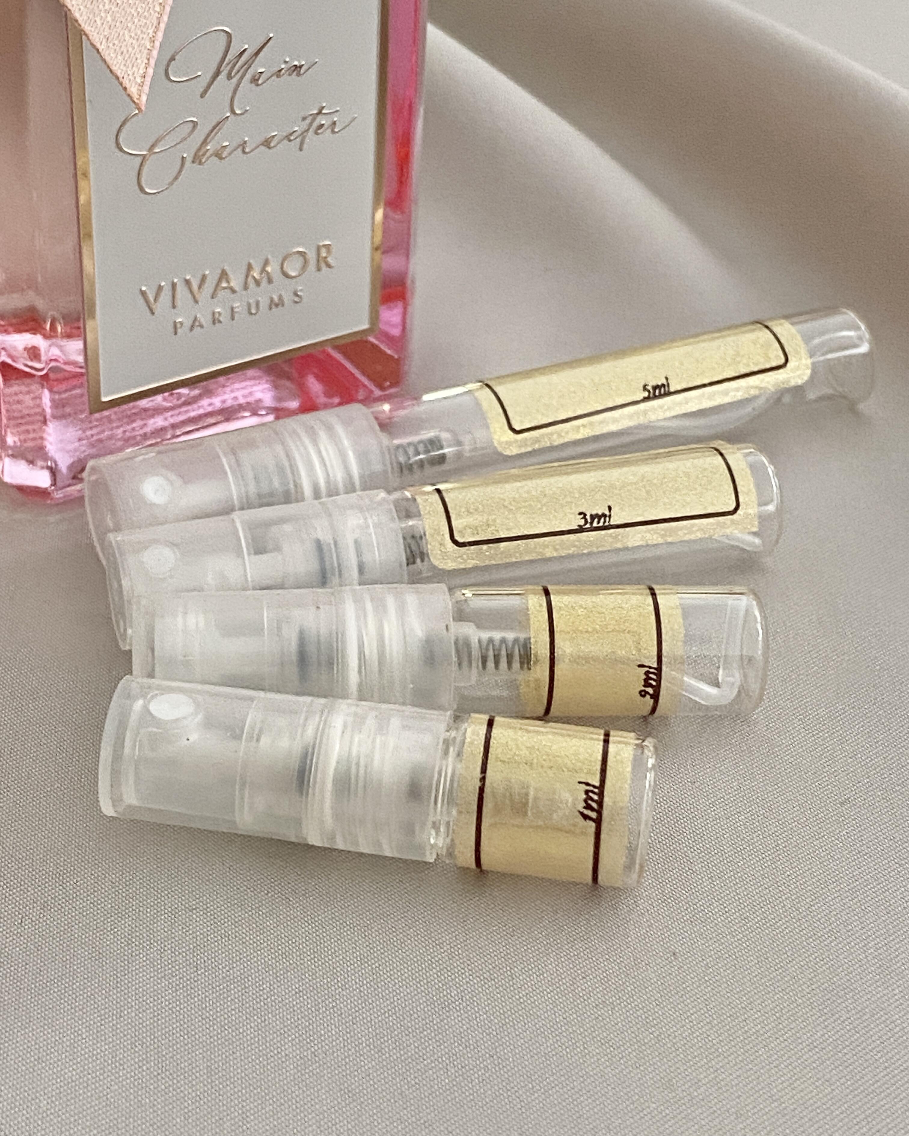 Vivamor Main Character and sample bottles