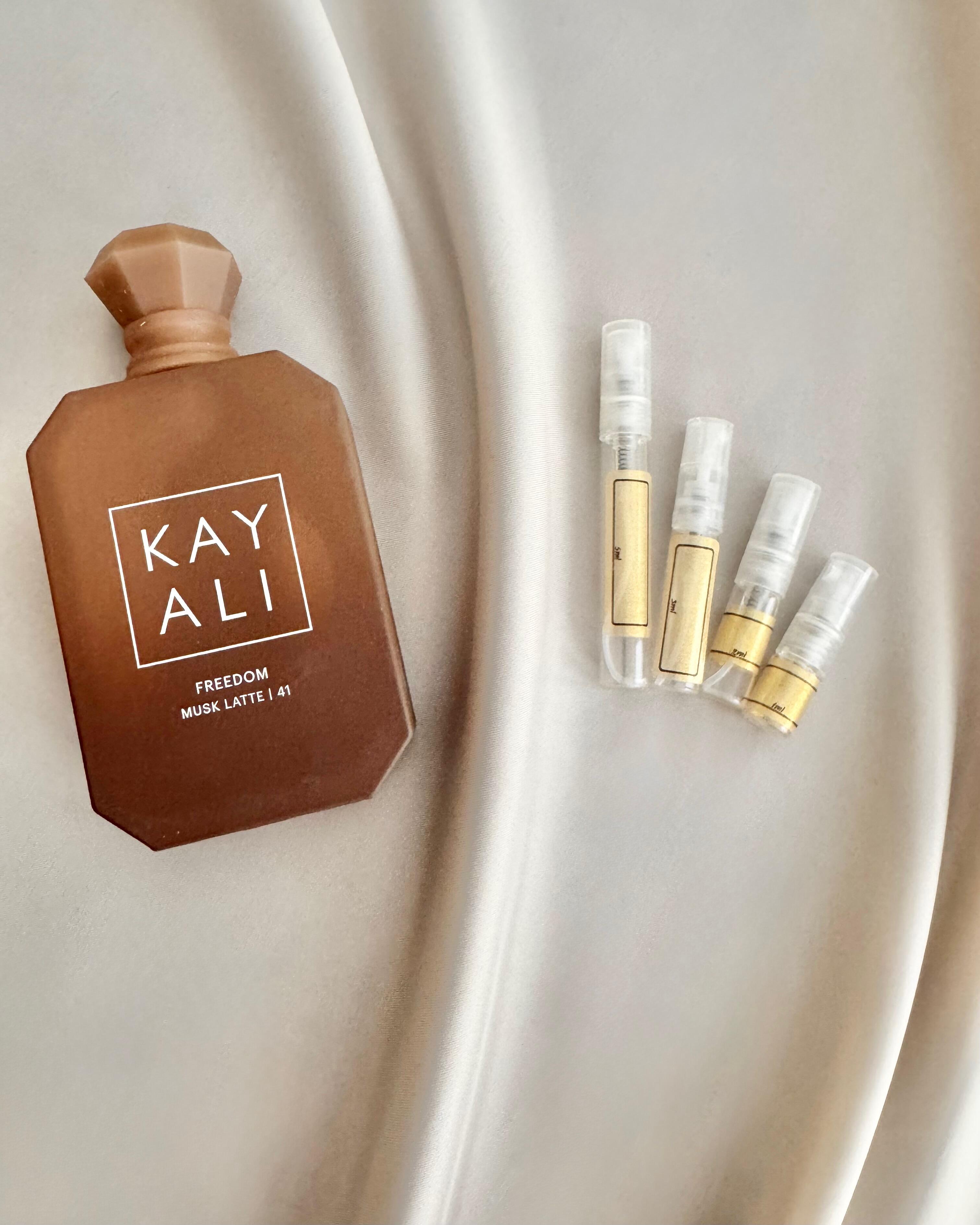 Kayali Freedom Musk Latte | 41 with sample bottles