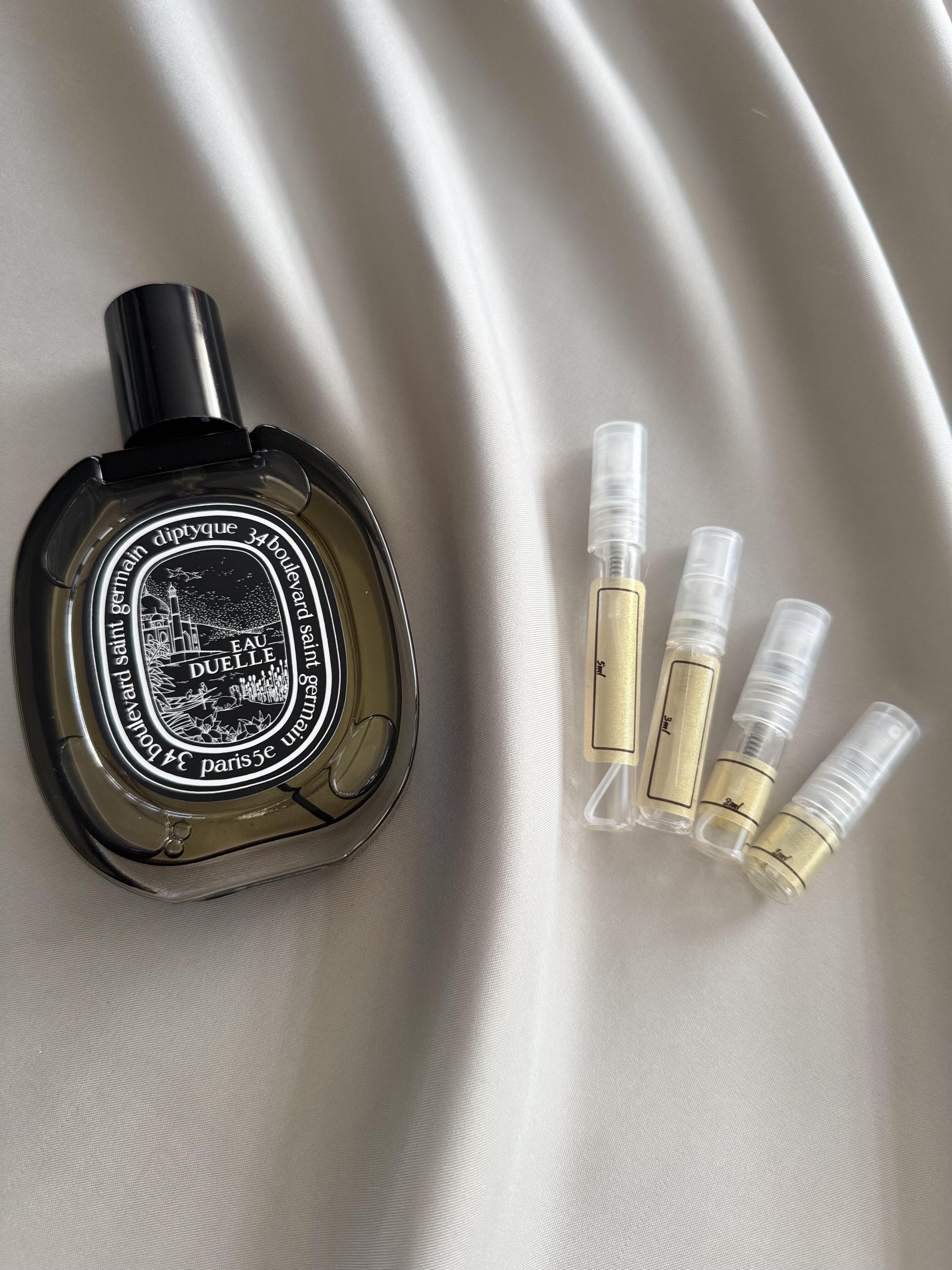 Diptyque Eau Duelle with sample bottles