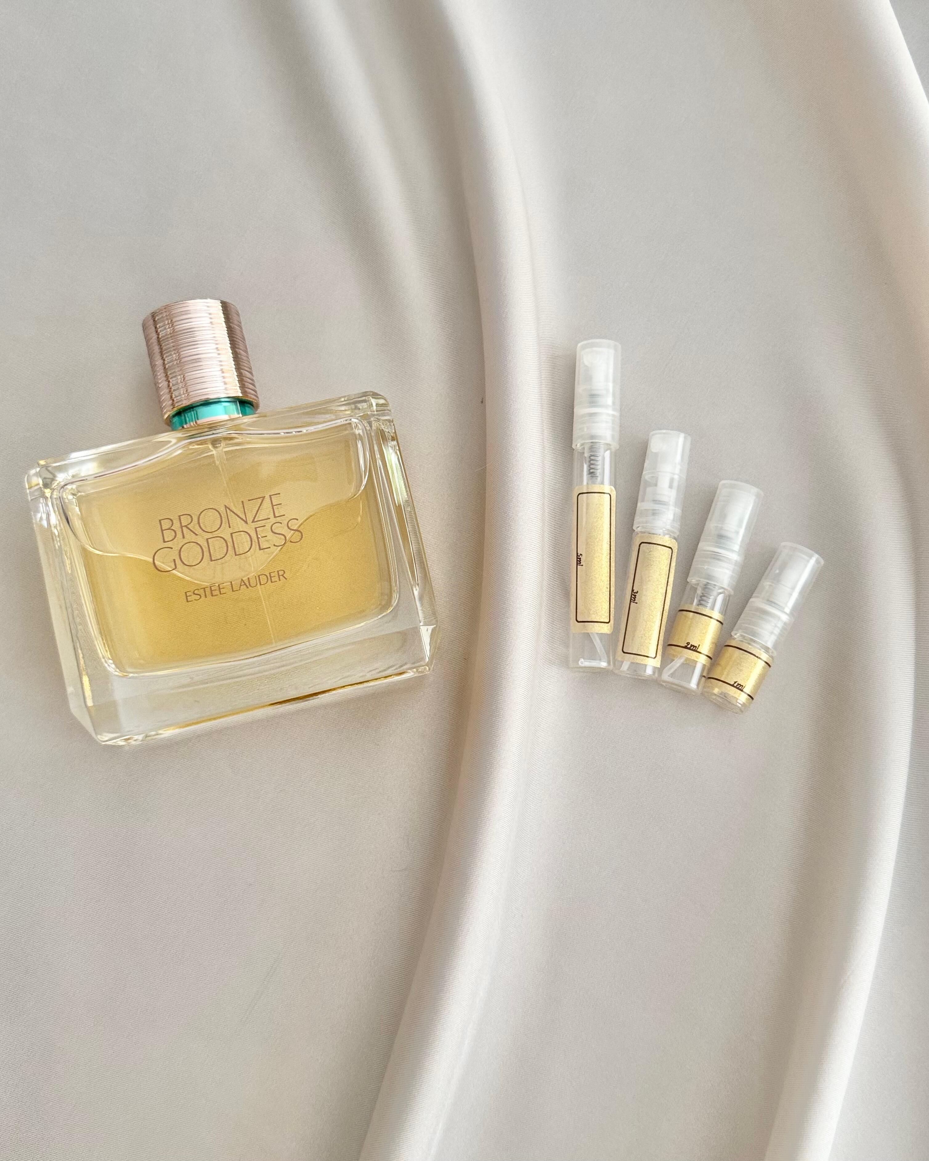 Estée Lauder Bronze Goddess Eau Fraiche with sample bottles