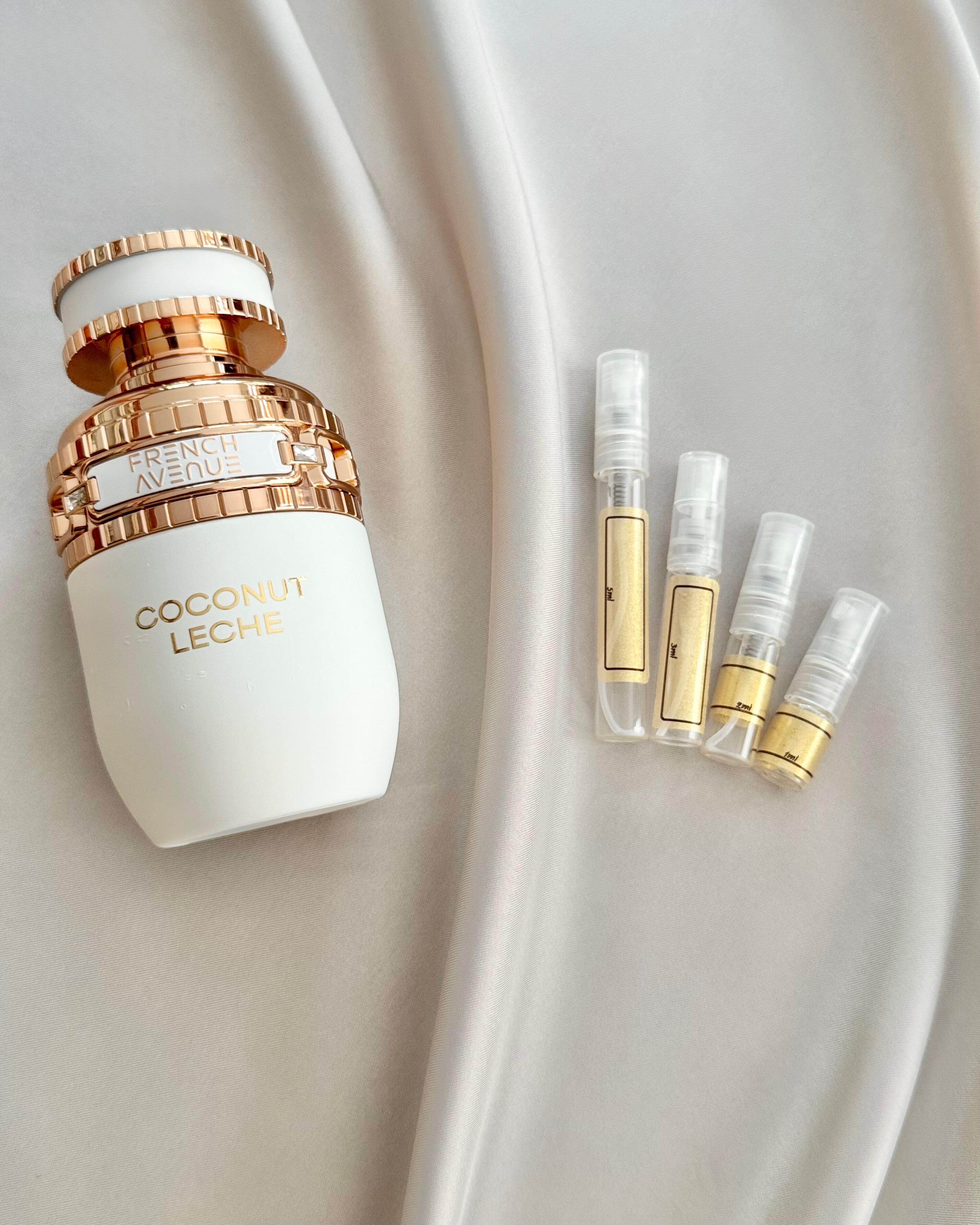 French Avenue Coconut Leche with sample bottles
