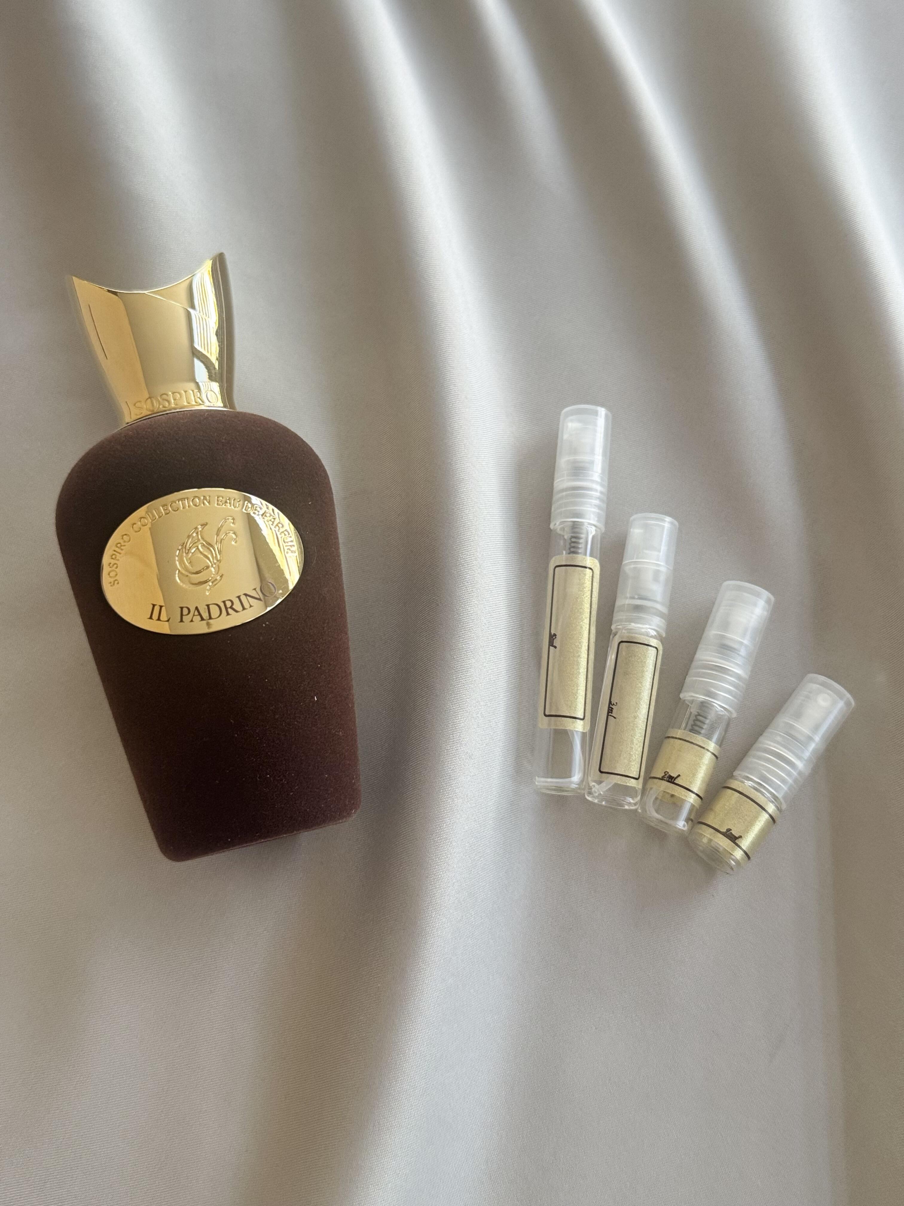 Sospiro Il Padrino with sample bottles