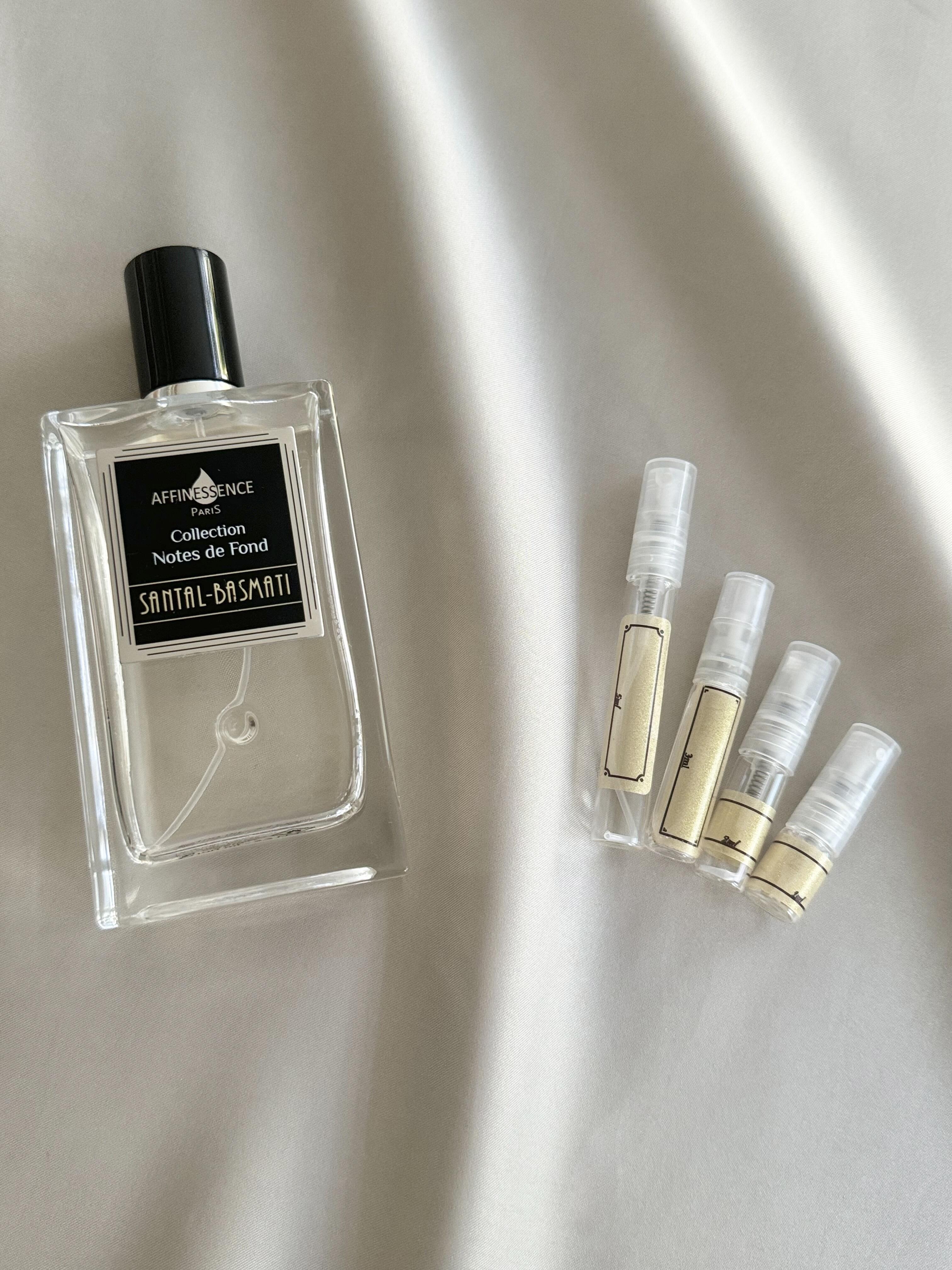 Affinessence Paris Santal Basmati with sample bottles