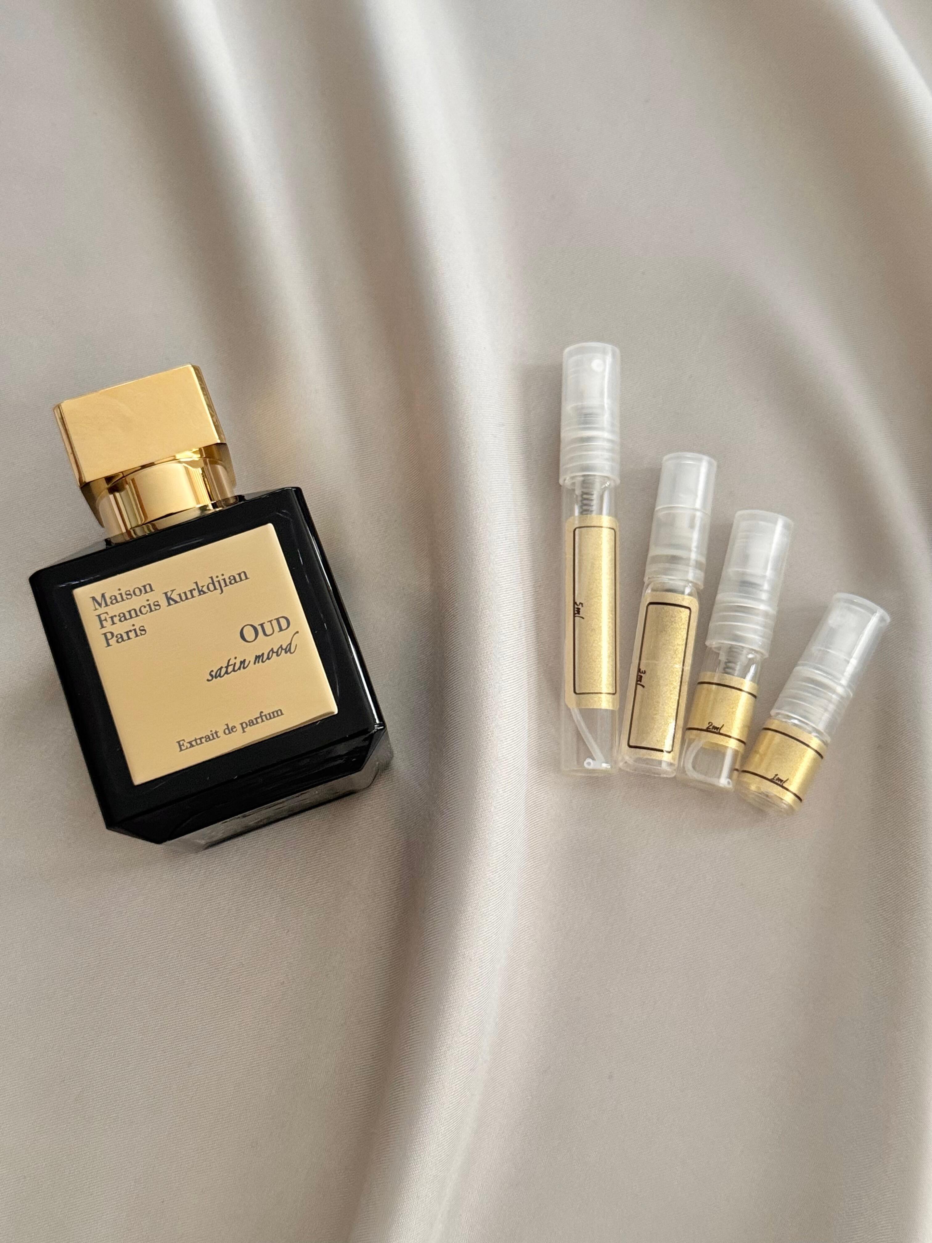 Maison Francis Kurkdjian Oud Satin Mood Extrait with sample bottles