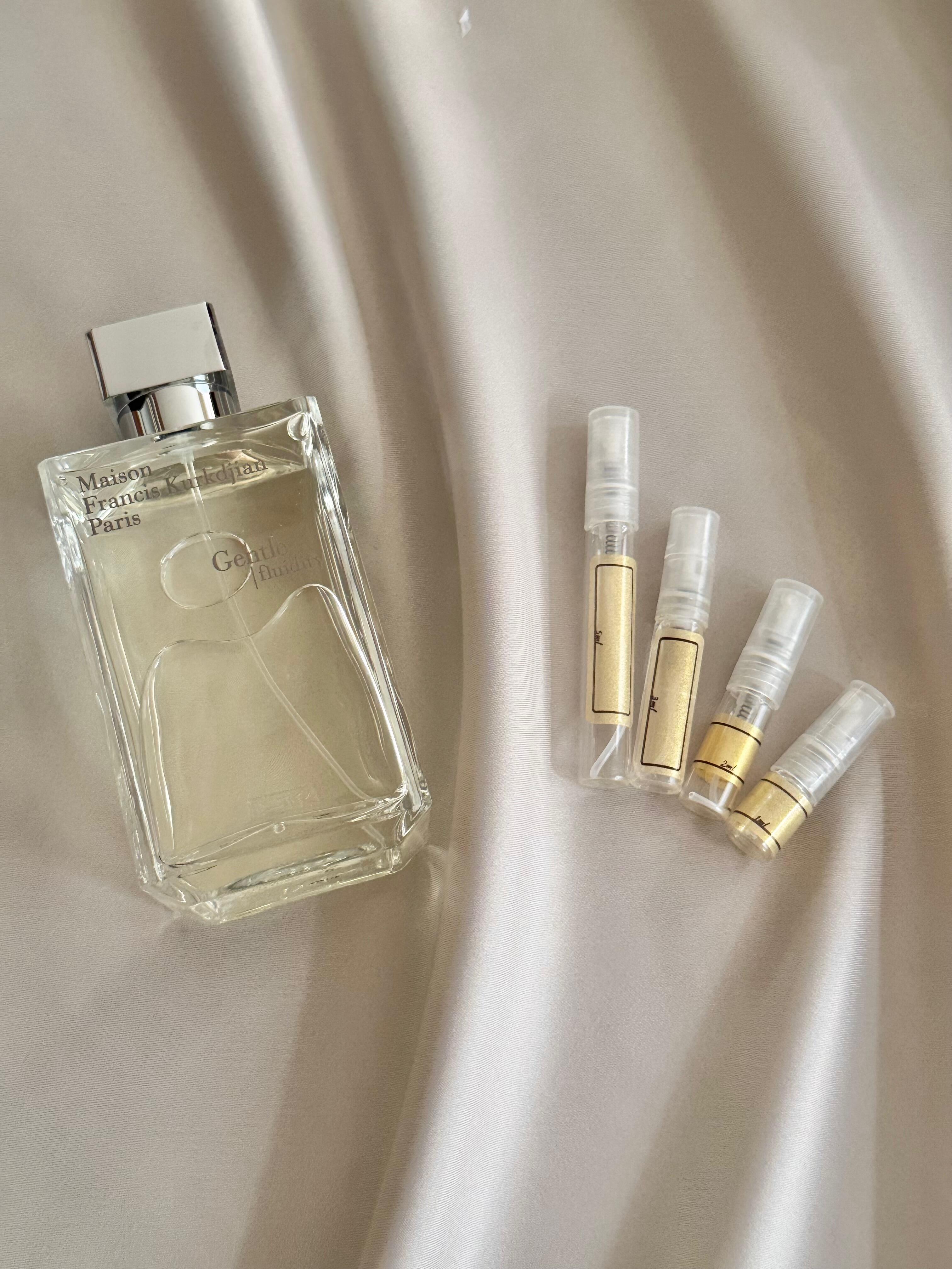 Maison Francis Kurkdjian Gentle Fluidity Silver with sample bottles