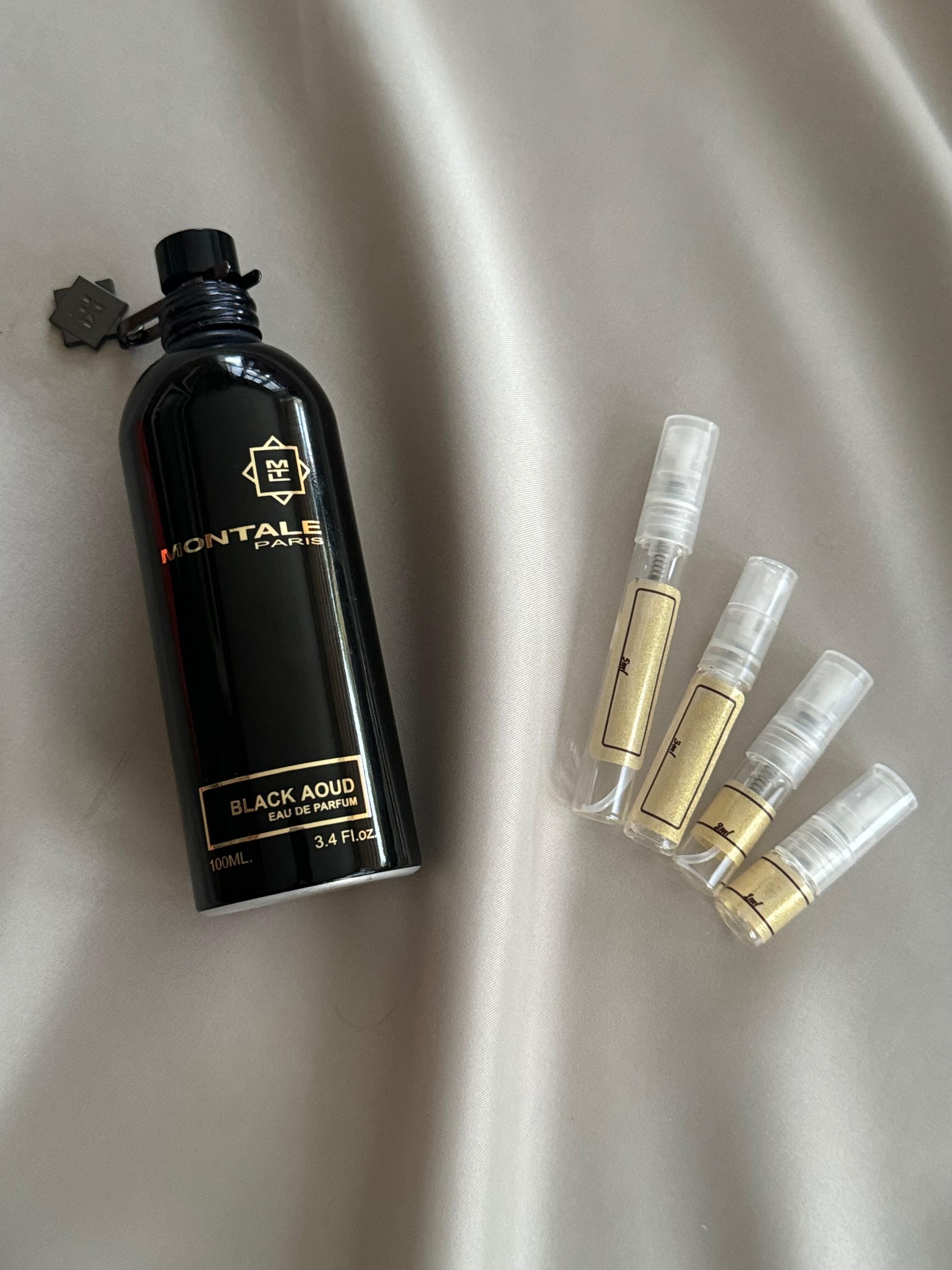Montale Black Aoud with sample bottles
