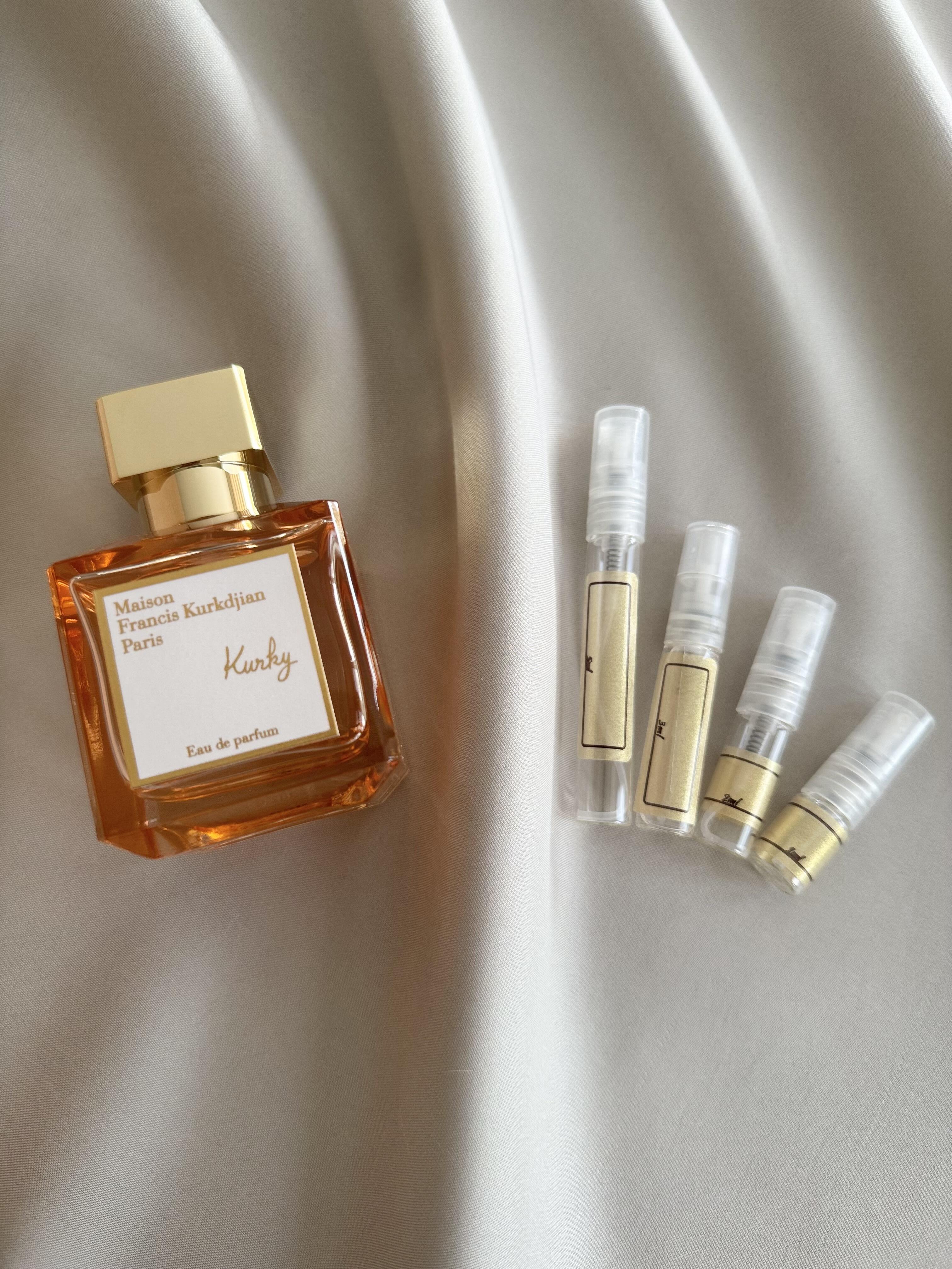 Maison Francis Kurkdjian Kurky with sample bottles
