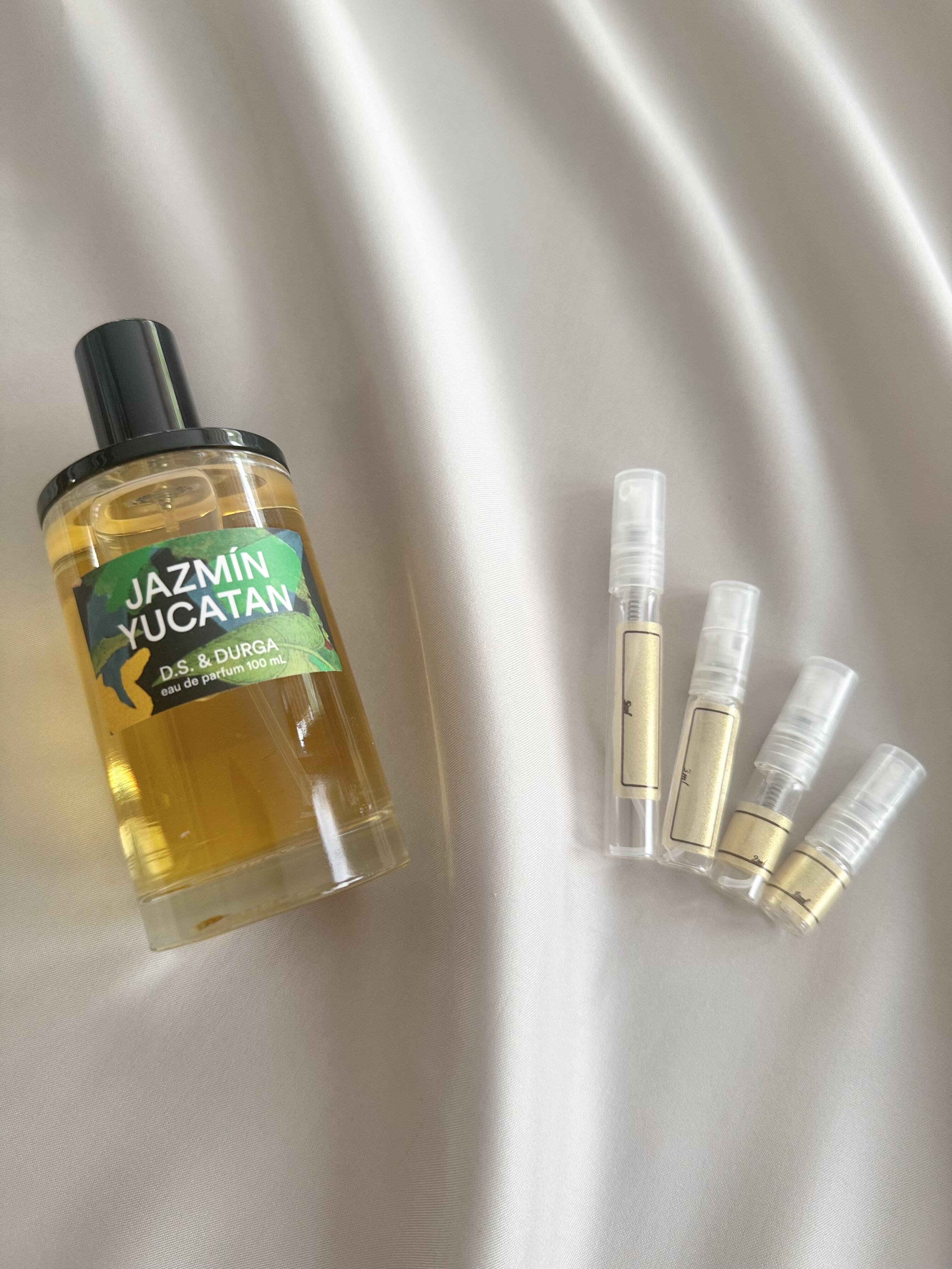 D S & DURGA Jazmin Yacatan with sample bottles