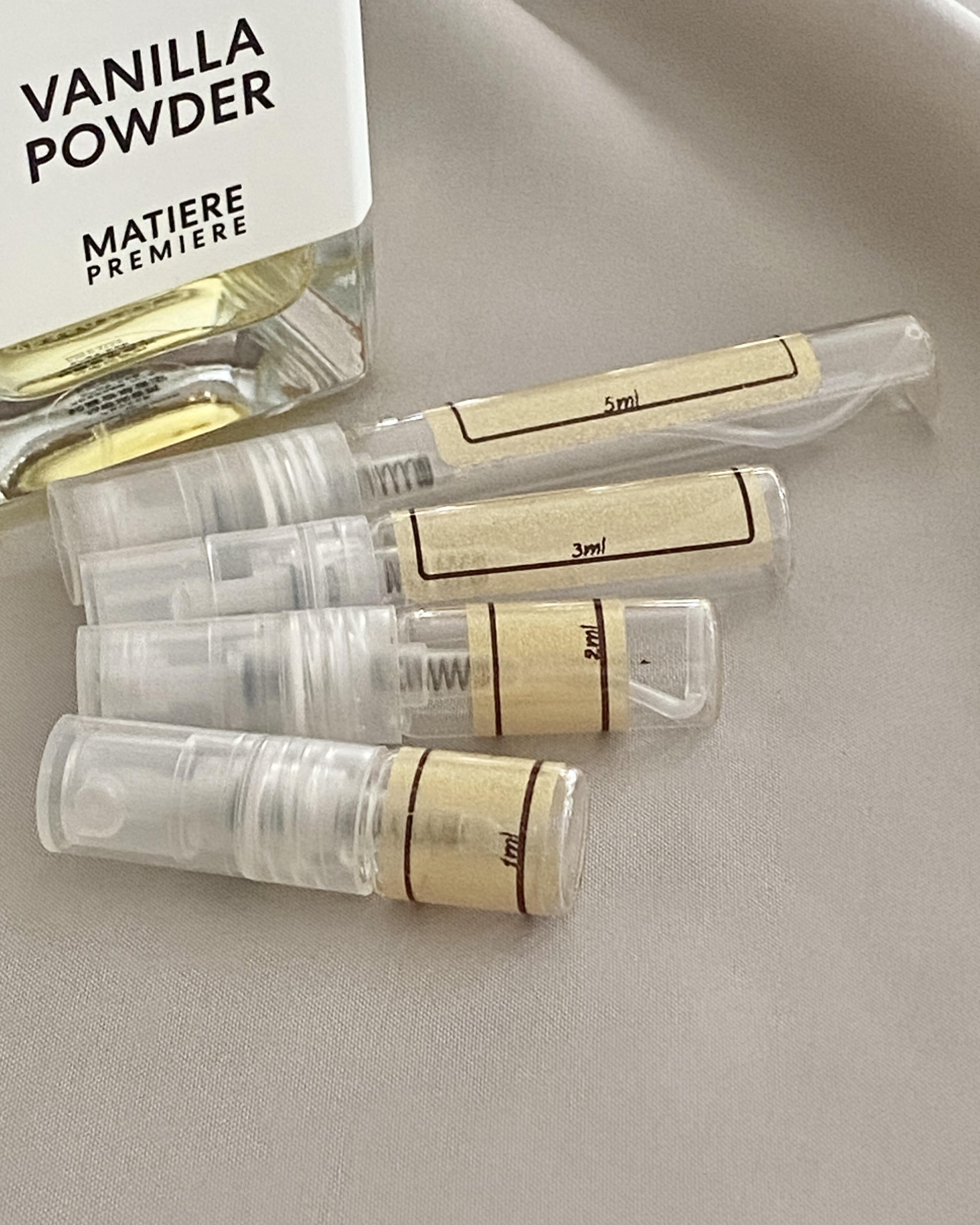 Matiere Premiere Vanilla Powder with sample bottles