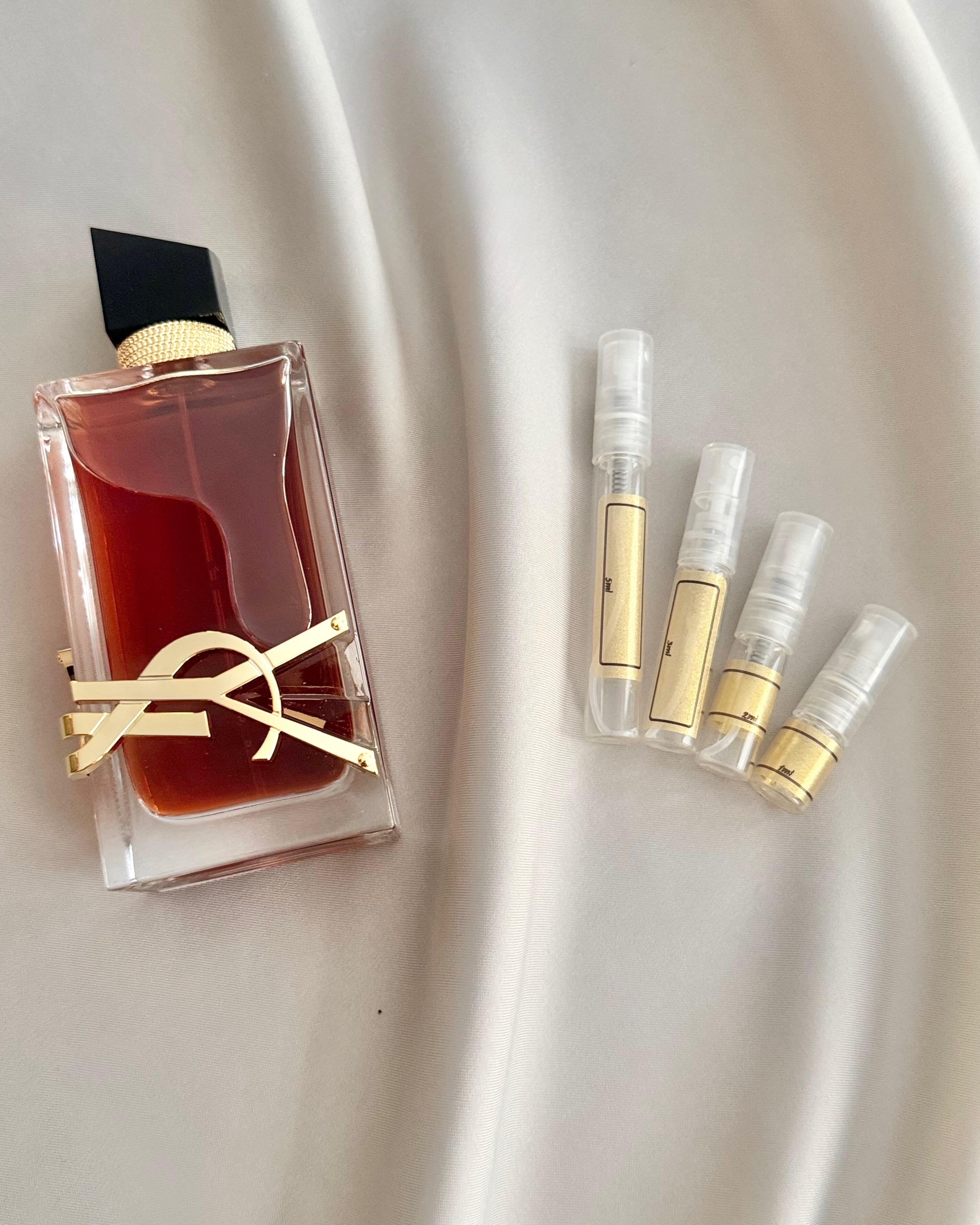 Libre Le Parfum with sample bottles