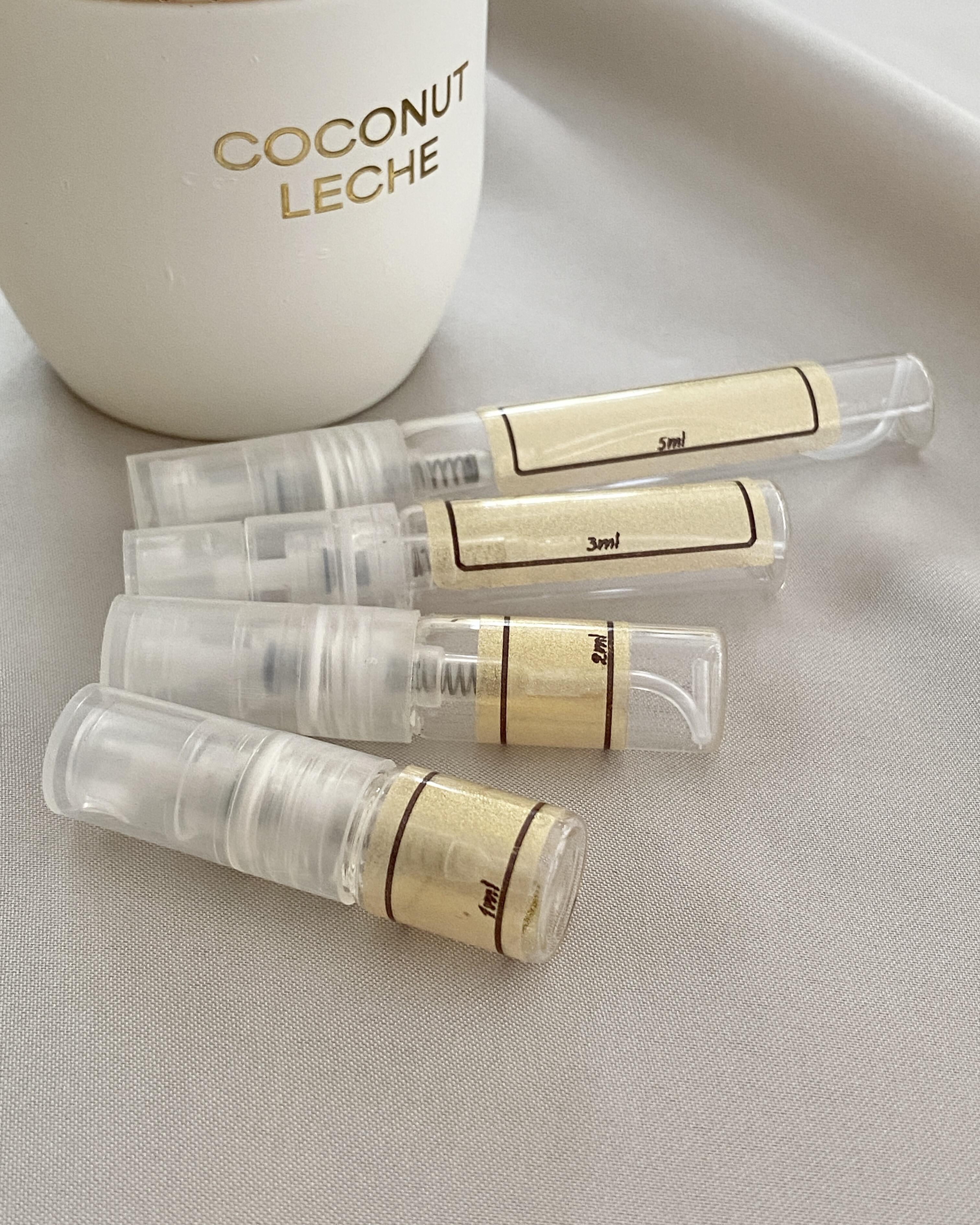 French Avenue Coconut Leche and  sample bottles