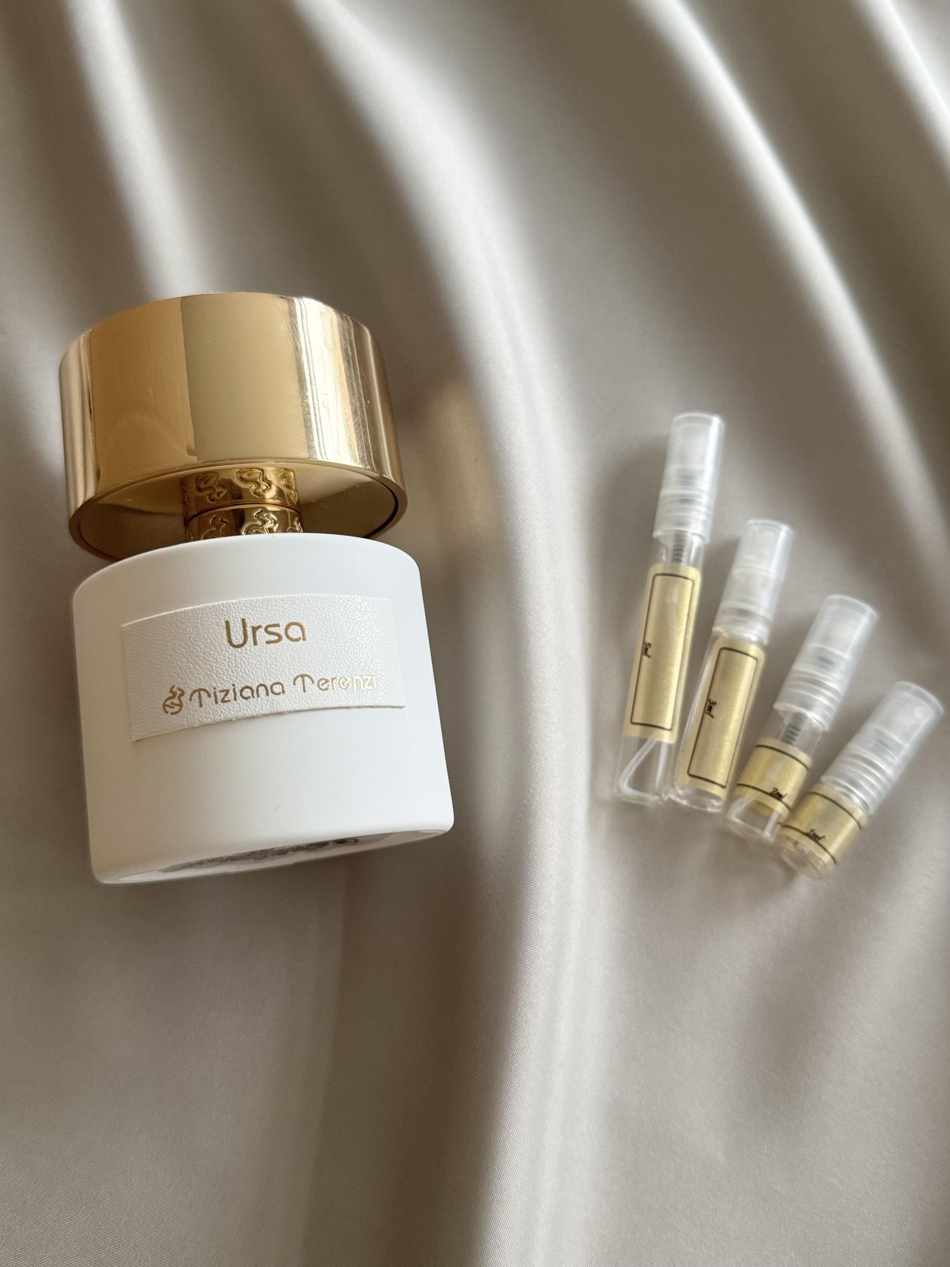 Tiziana Terenzi Ursa Perfume bottle with sample bottles