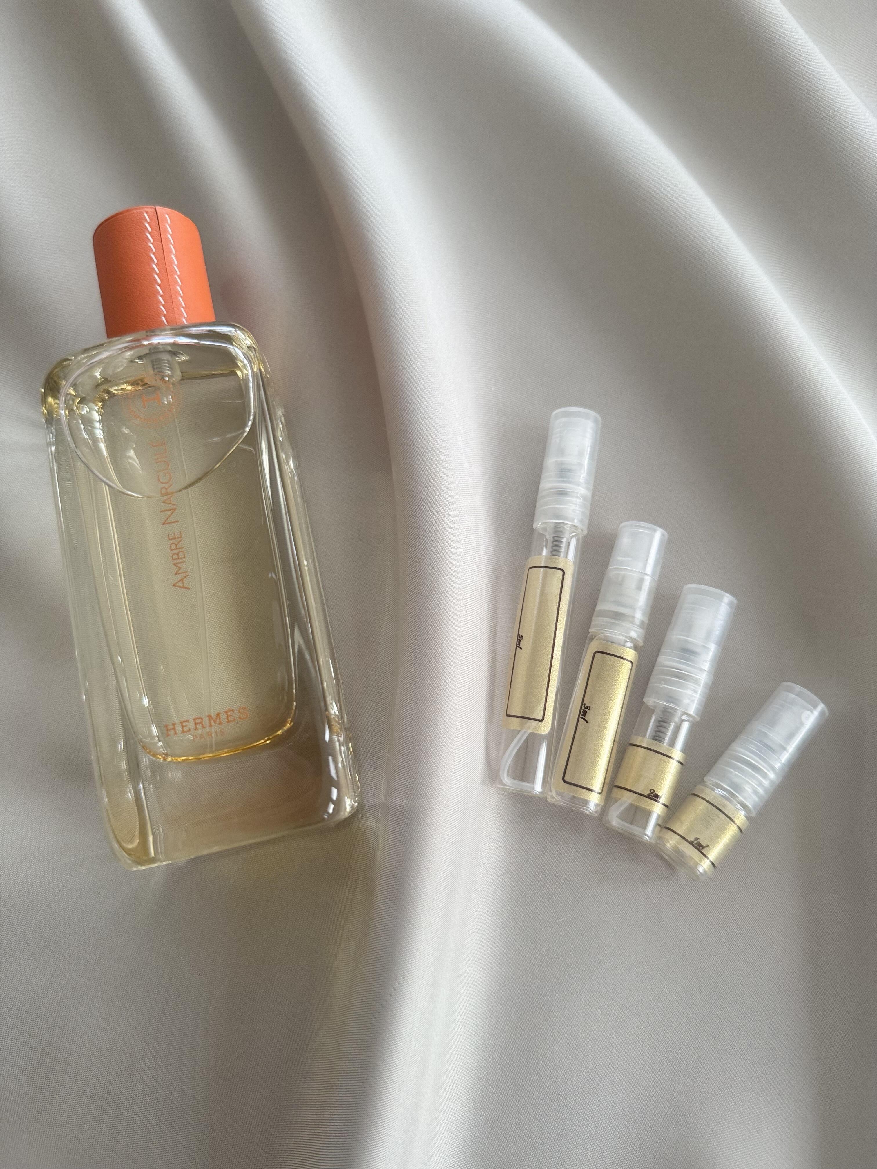 Hermès Ambre Narguile with sample bottles