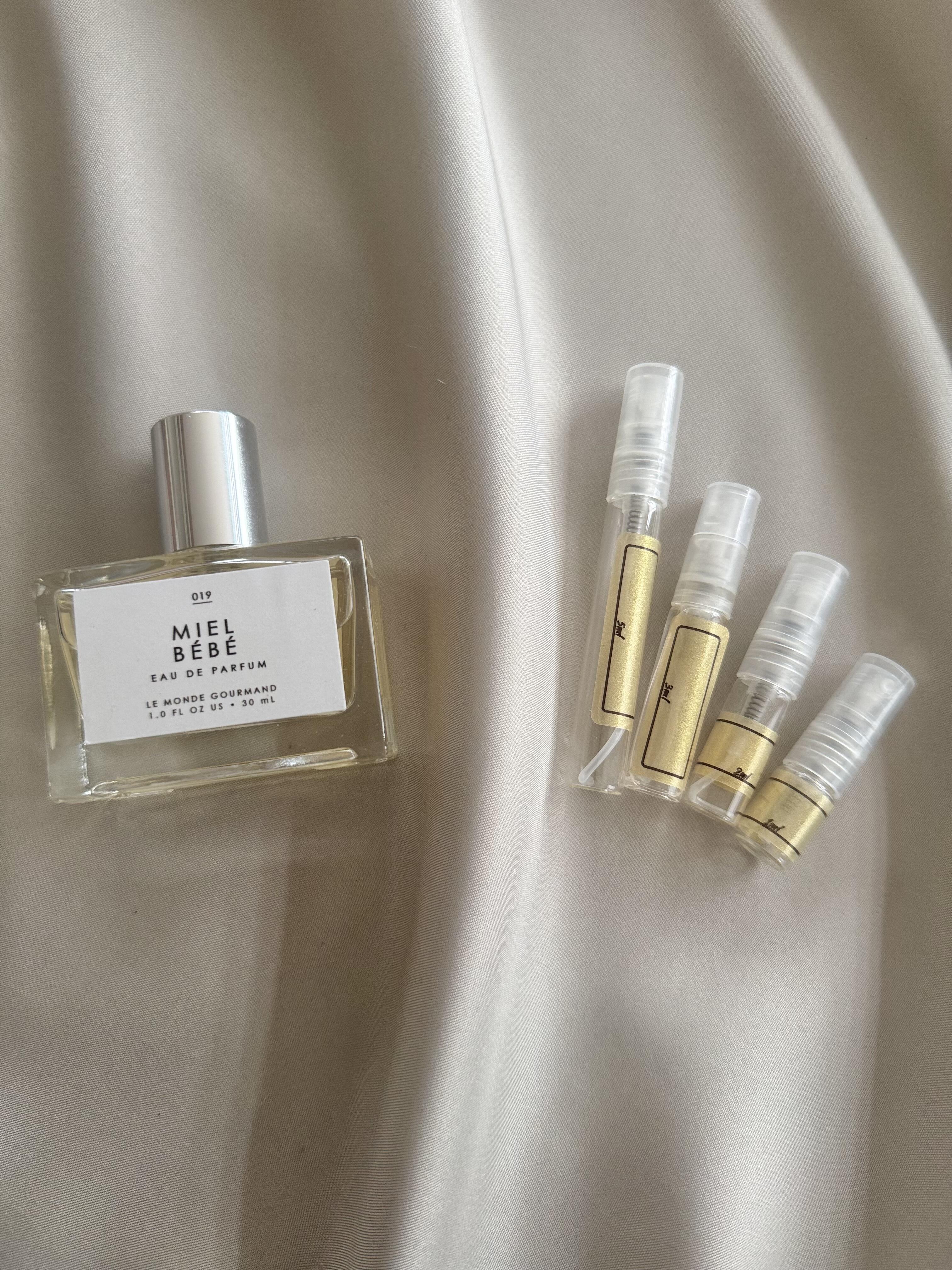 Le Monde Gourmand Miel Bebe with sample bottles