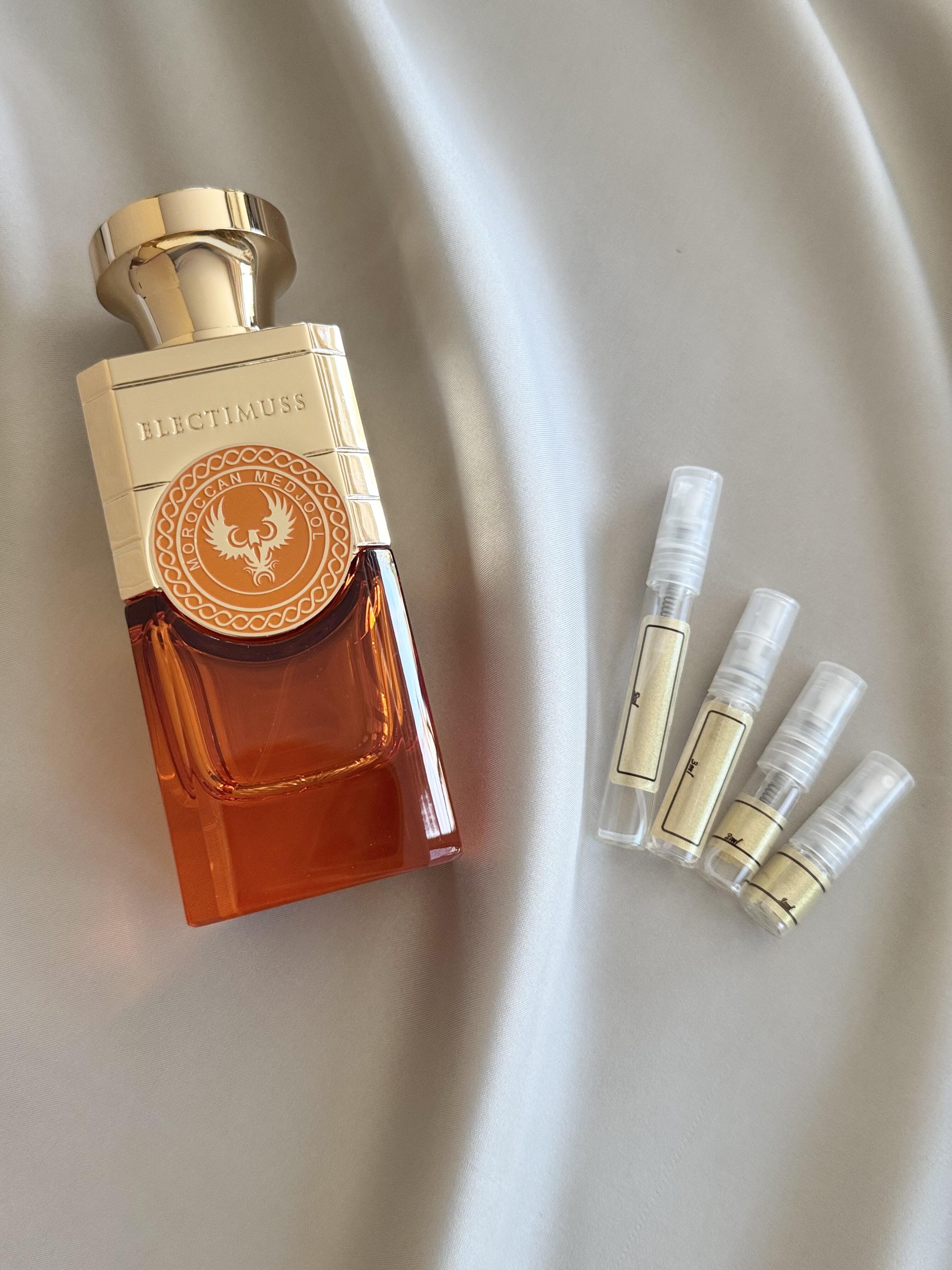 Electimuss London Moroccan Medjool with sample bottles