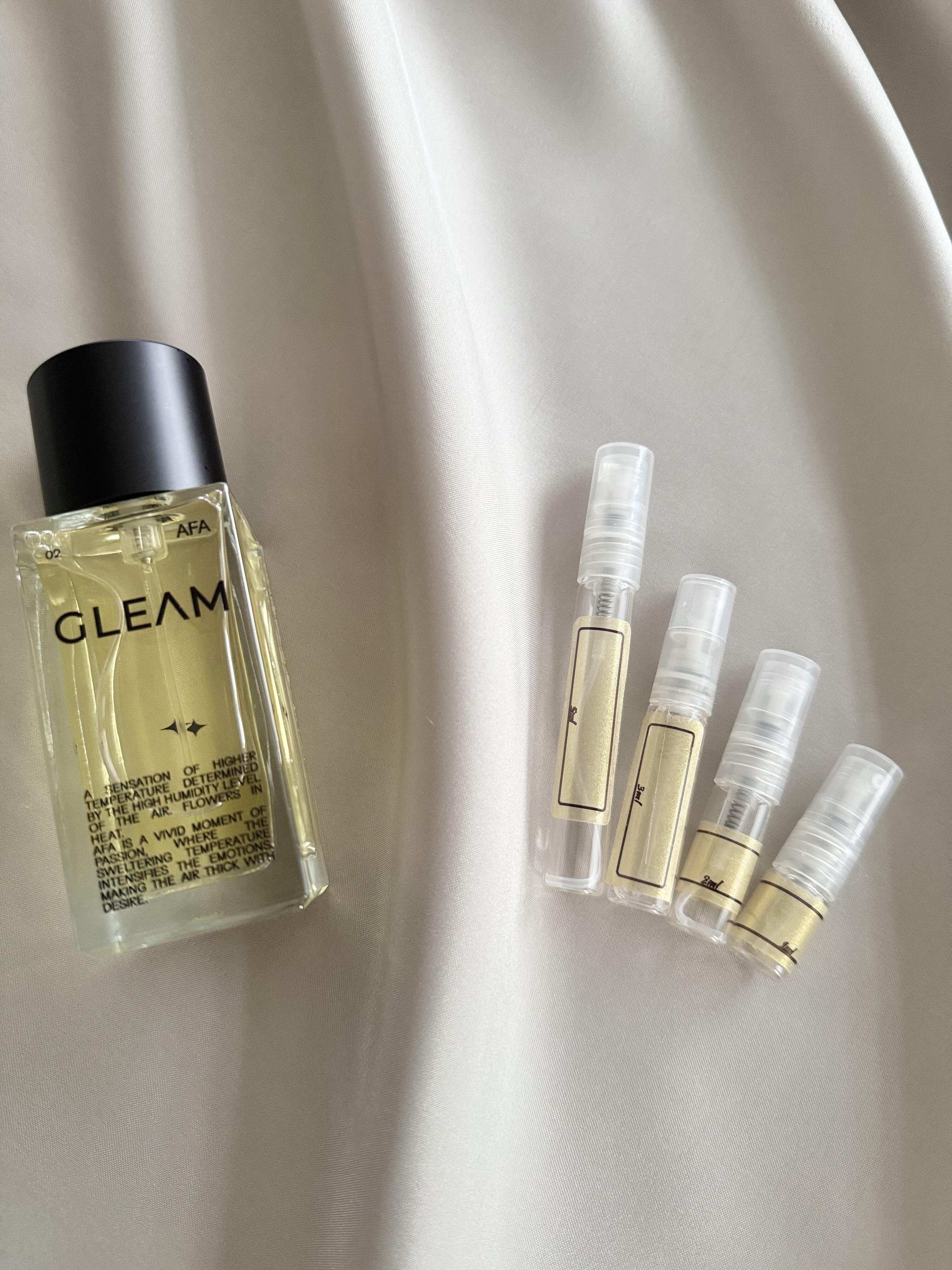 GLEAM Afa with sample bottles