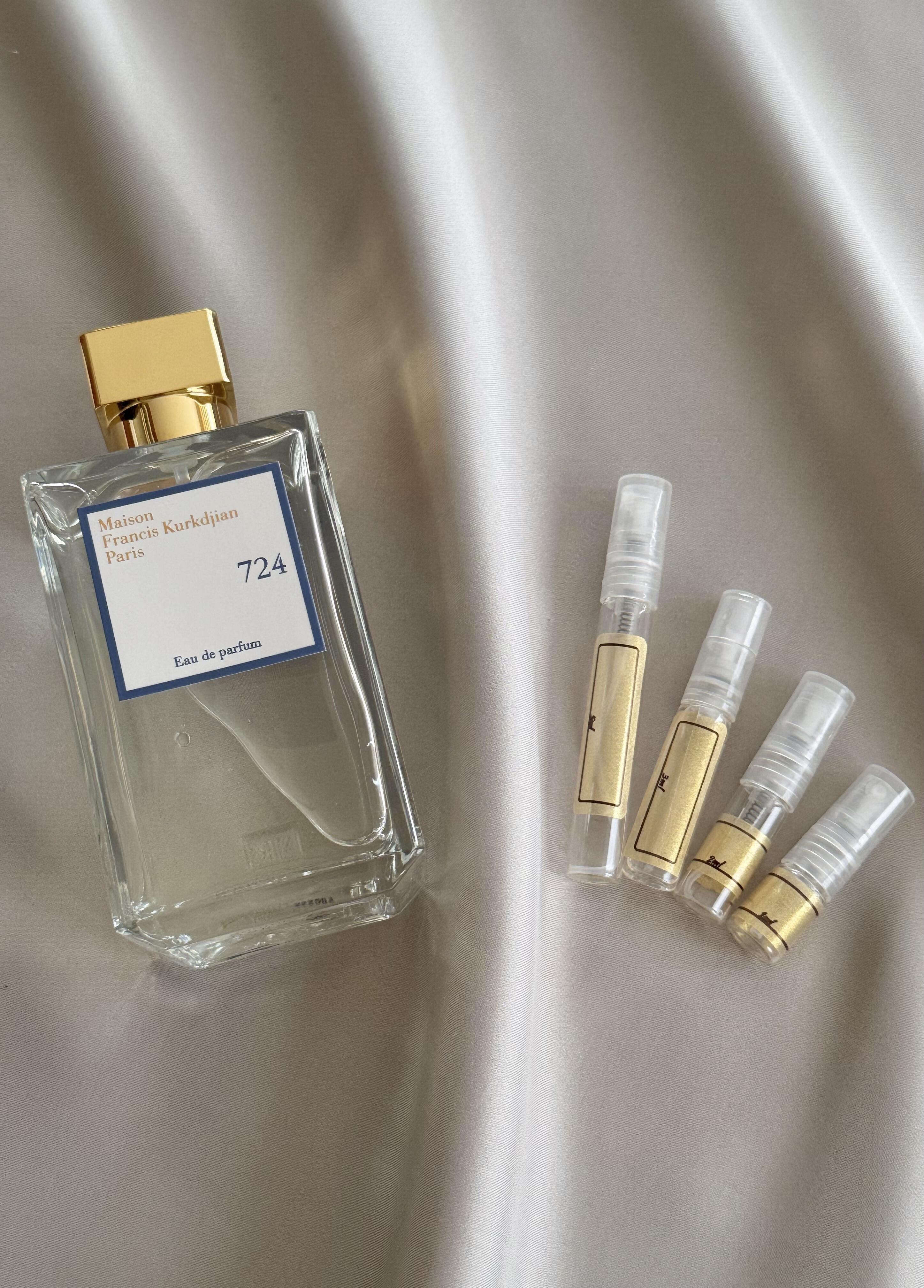 Maison Francis Kurkdjian 724 with sample bottles