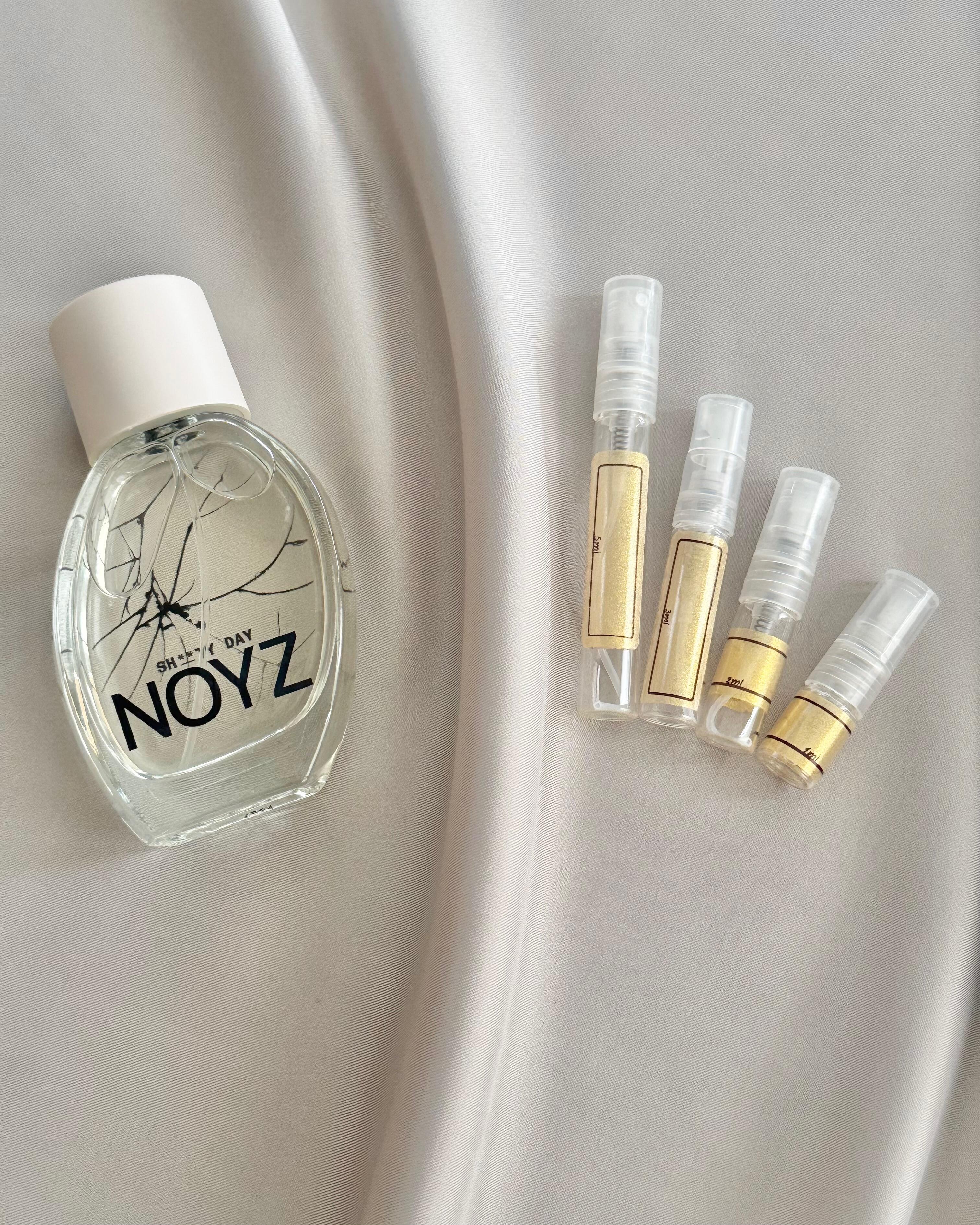 Noyz Sh**ty Day with sample bottles