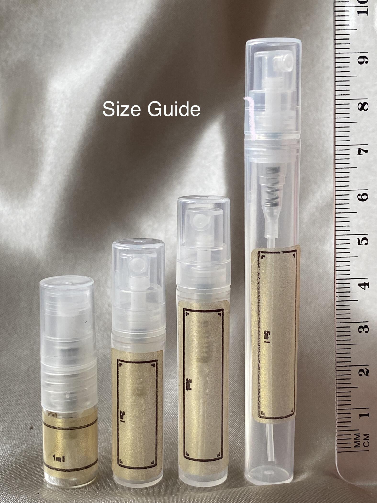 Sample bottle size guide