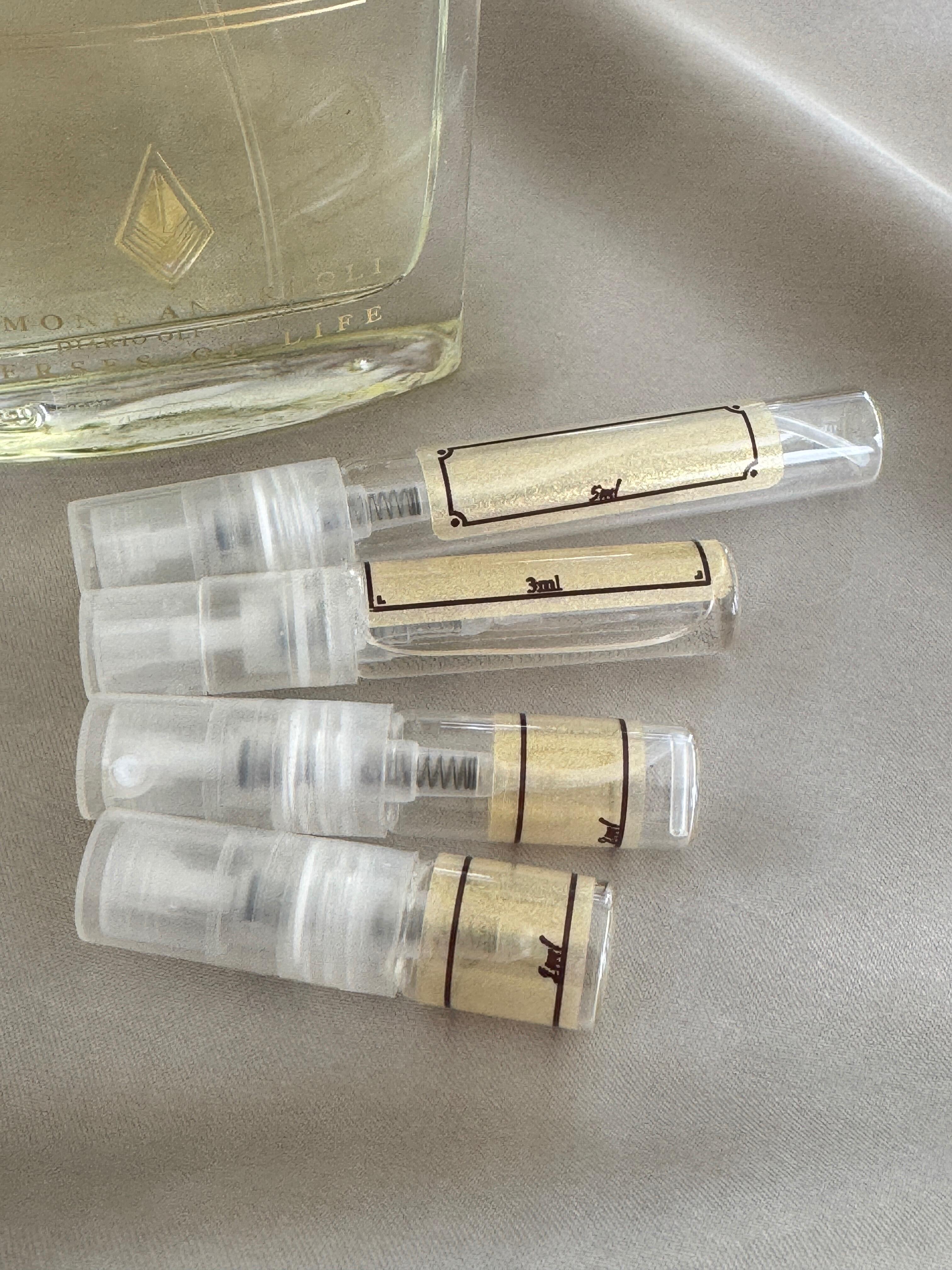Andreoli Simone Sunplosion perfume and samples bottles