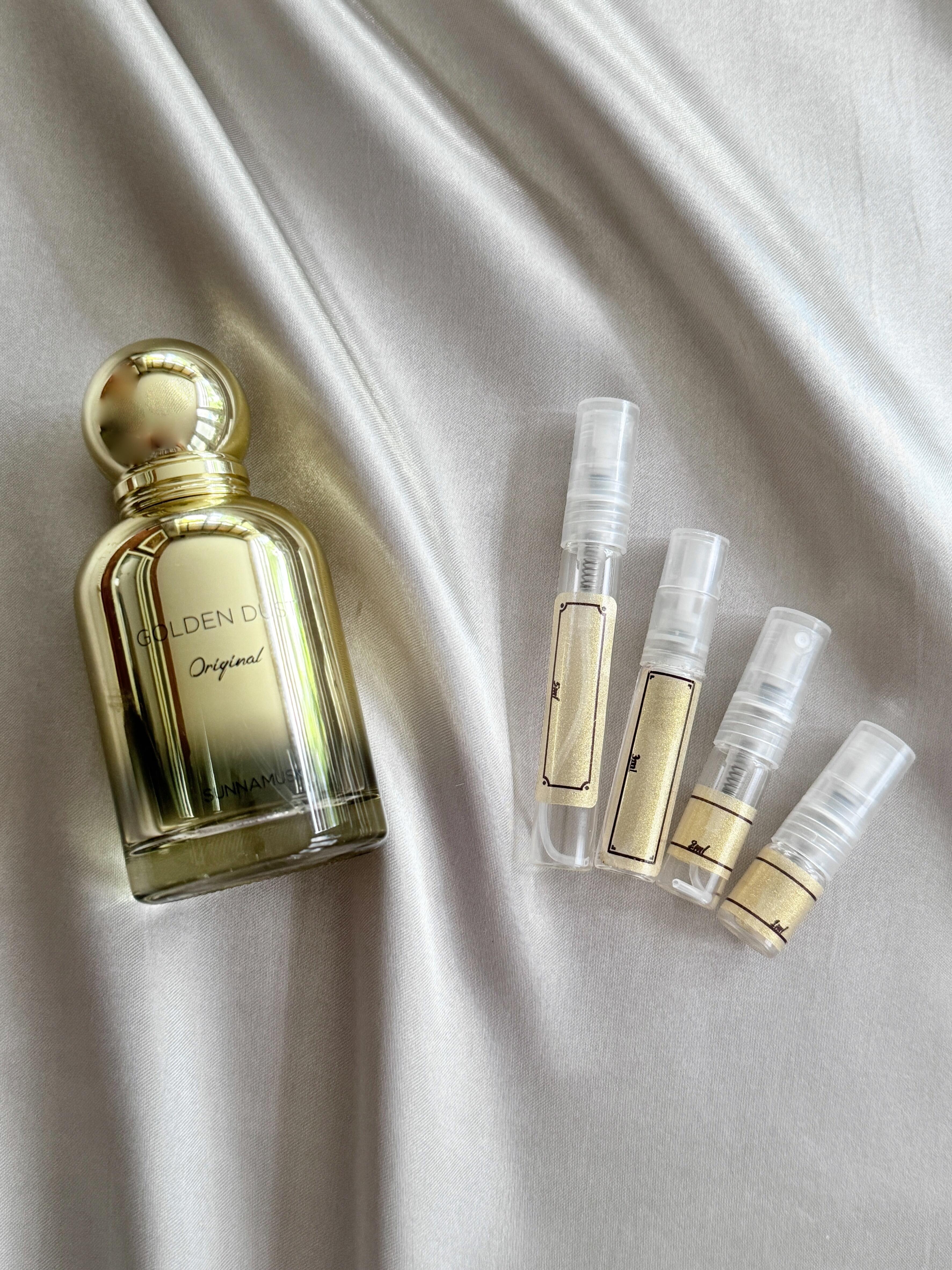Sunnamask London Golden Dust with sample bottles