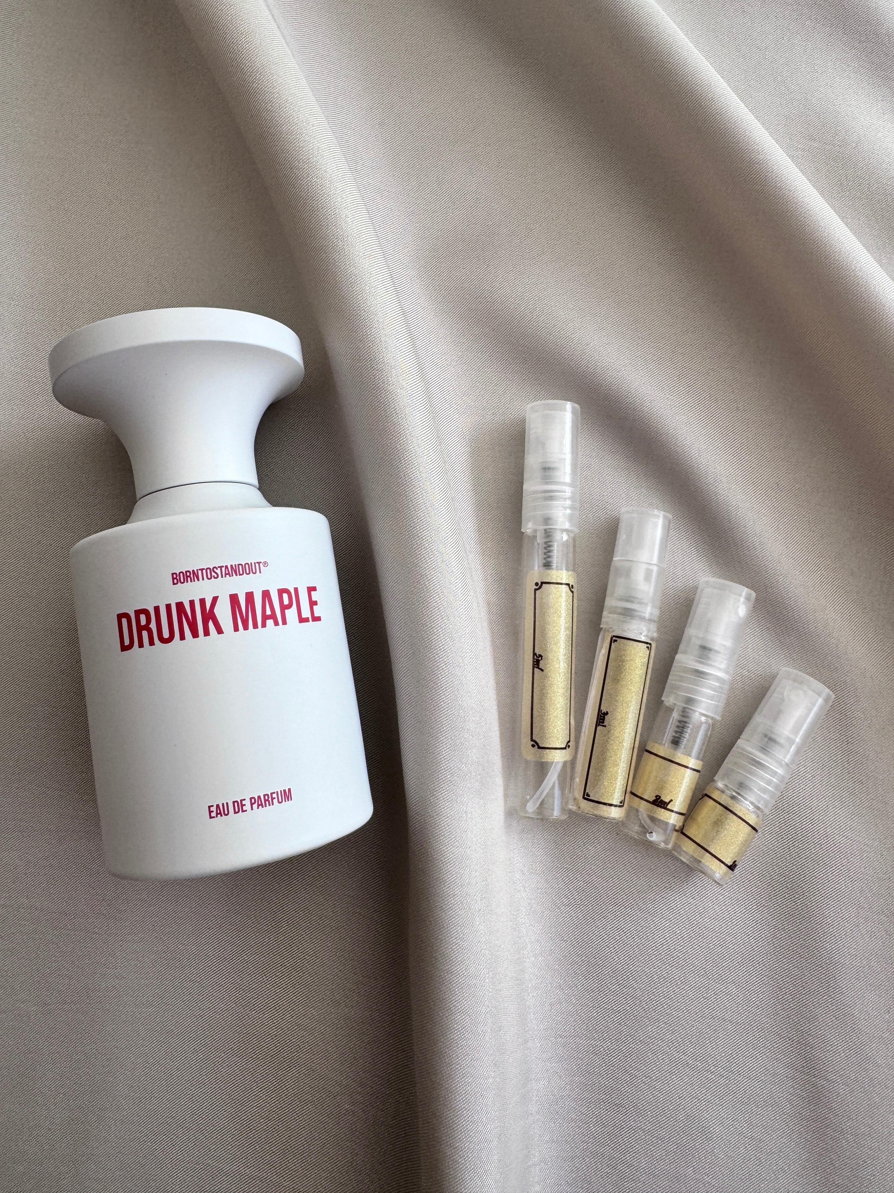BORNTOSTANDOUT Drunk Maple Perfume with sample bottles