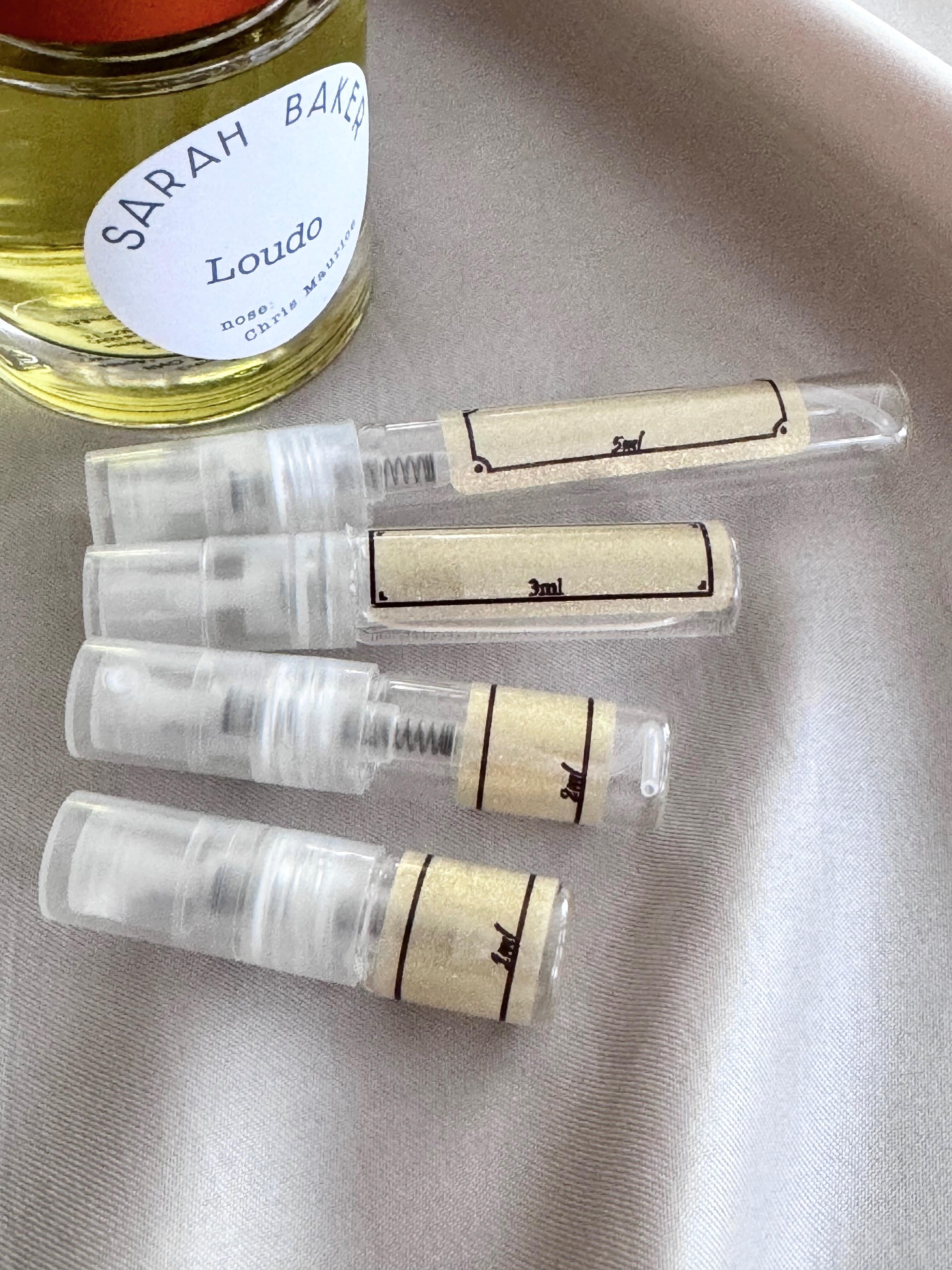 Sarah Baker Loudo perfume with sample bottles