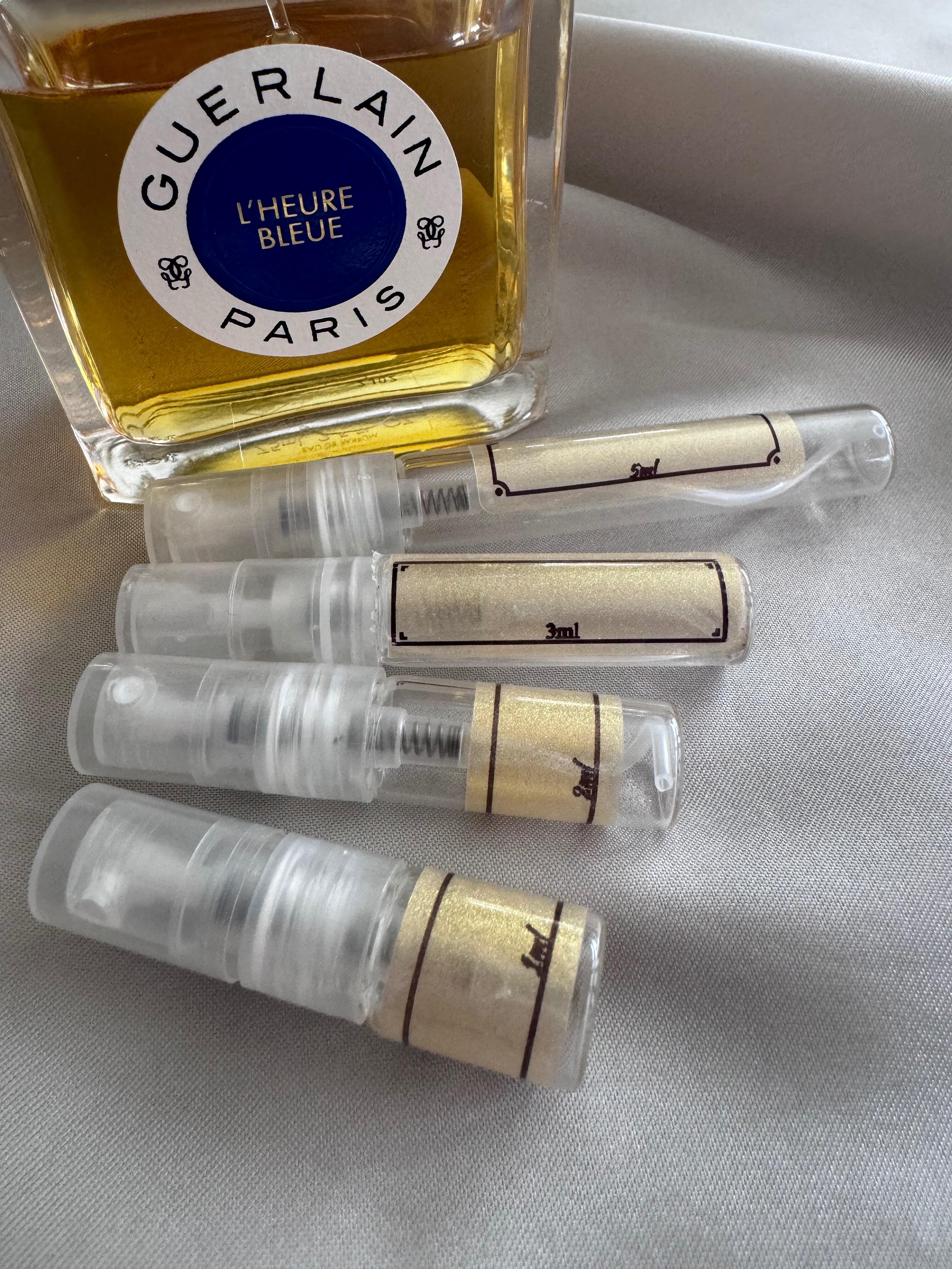Guerlain L'Heure Bleue perfume with sample bottles