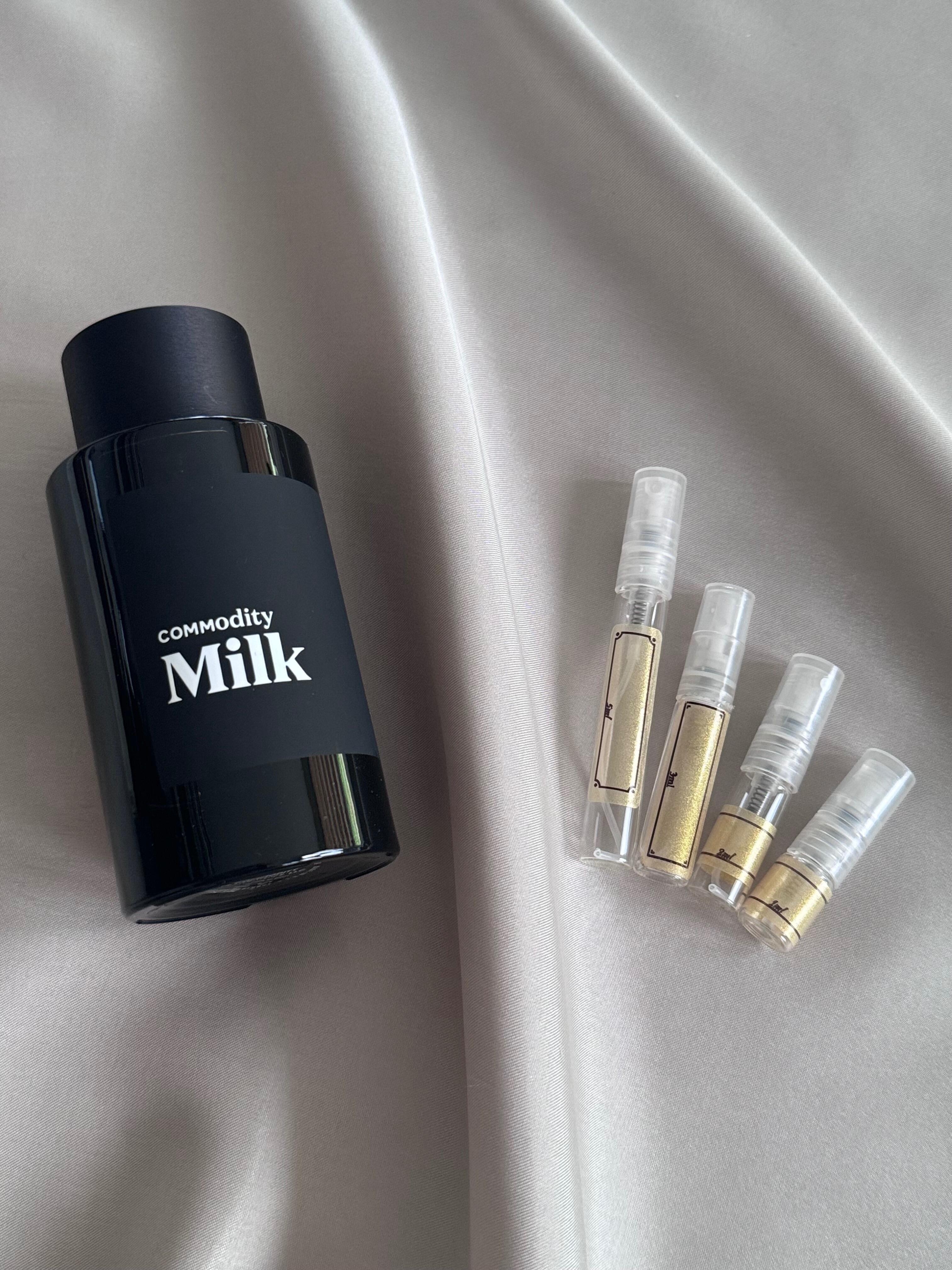 Commodity Milk Expressive perfume with sample bottles