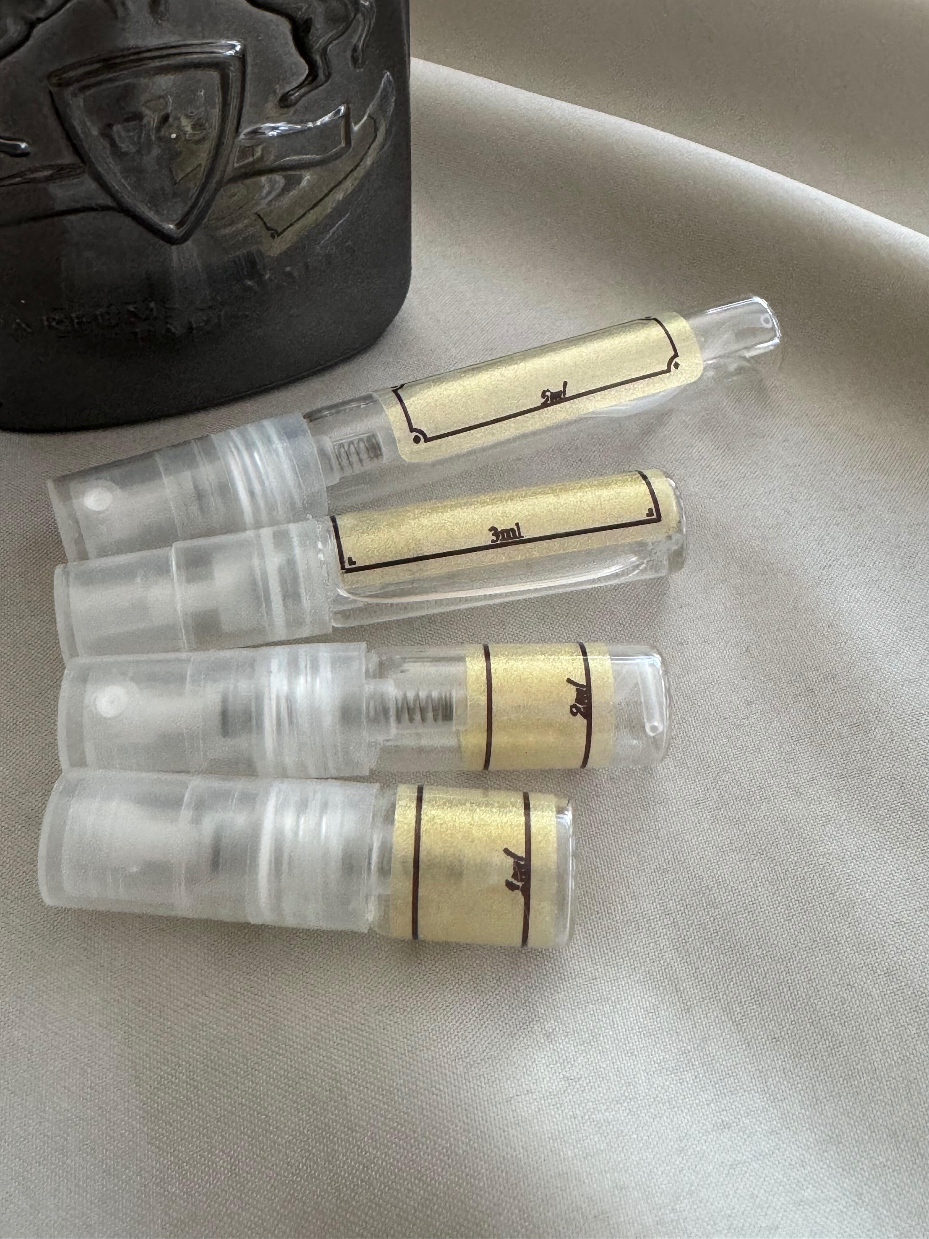 Parfums De Marly Herod fragrance and sample bottles