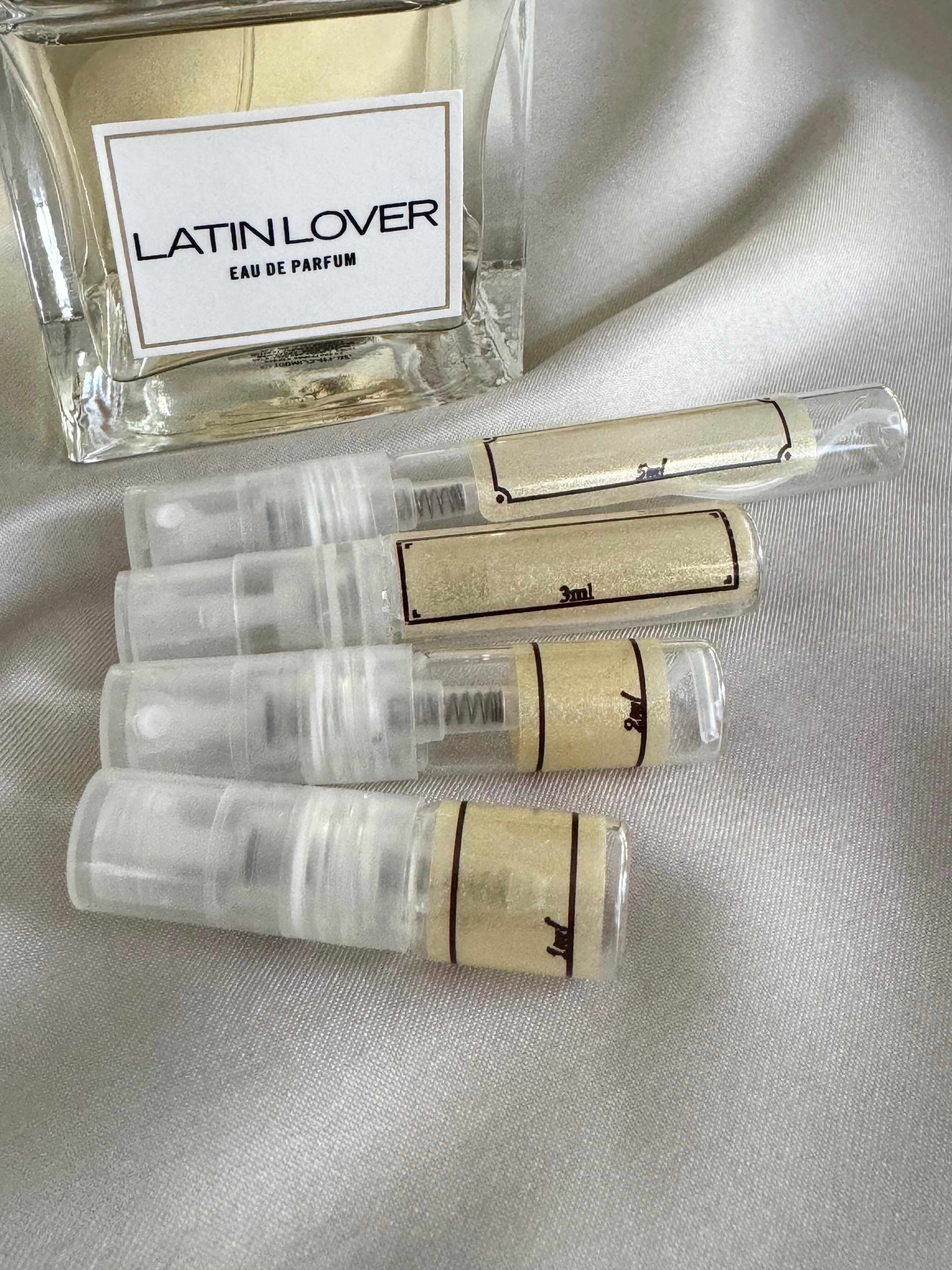 Carner Barcelona Latin Lover perfume with sample bottles