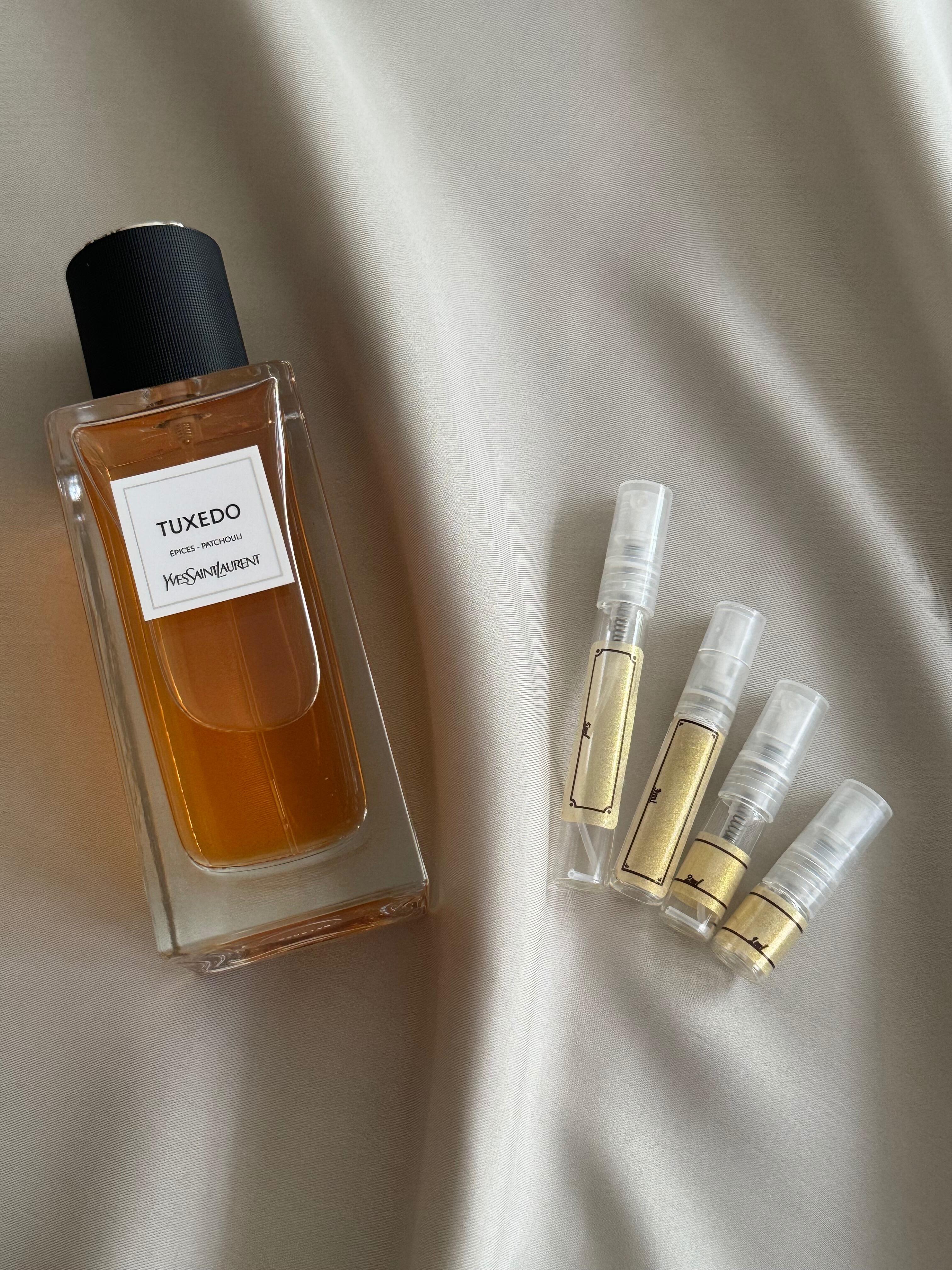 Yves Saint Laurent Tuxedo Fragrance with sample bottles