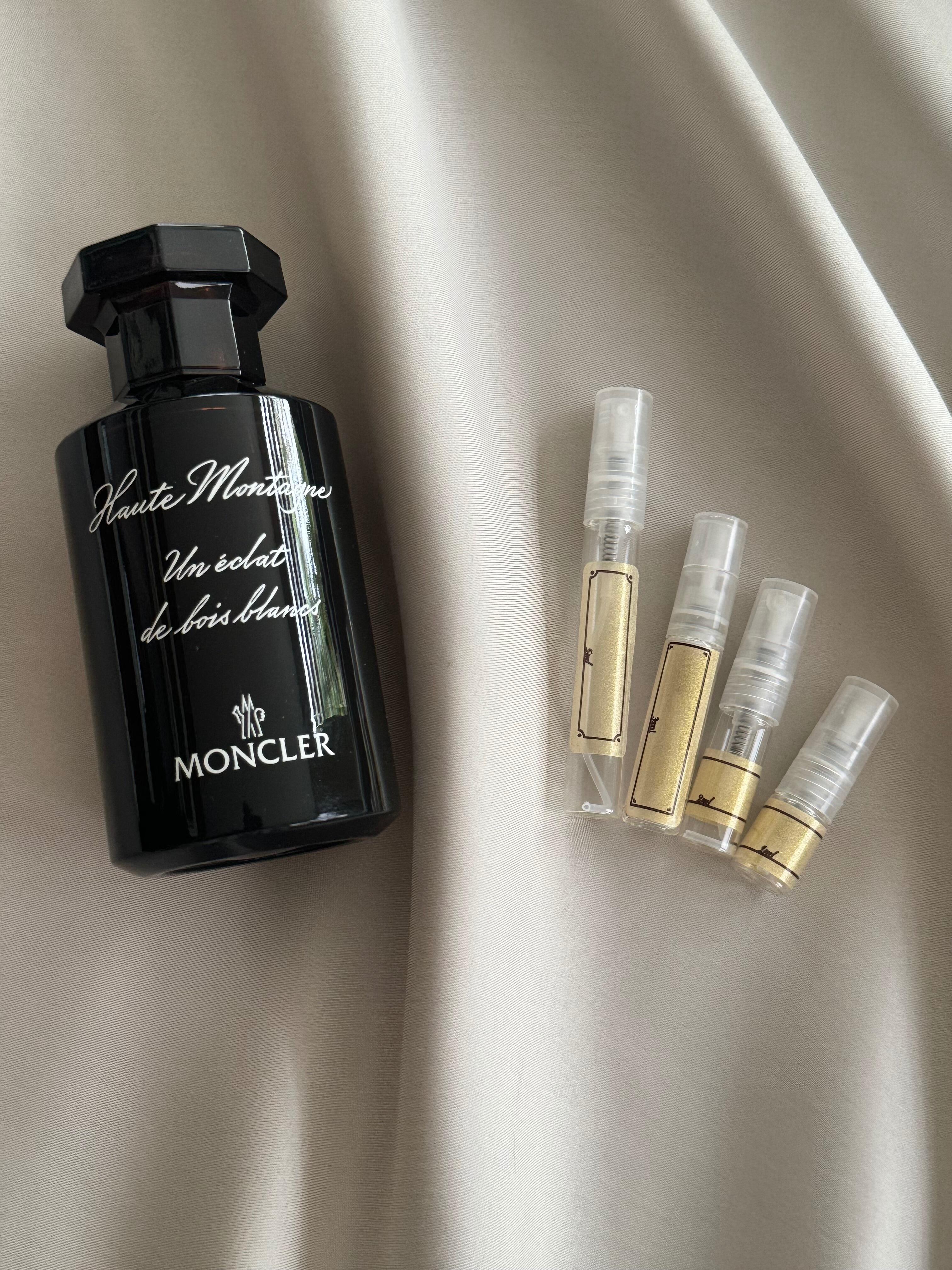 Moncler Haute Montagne perfume with sample bottles