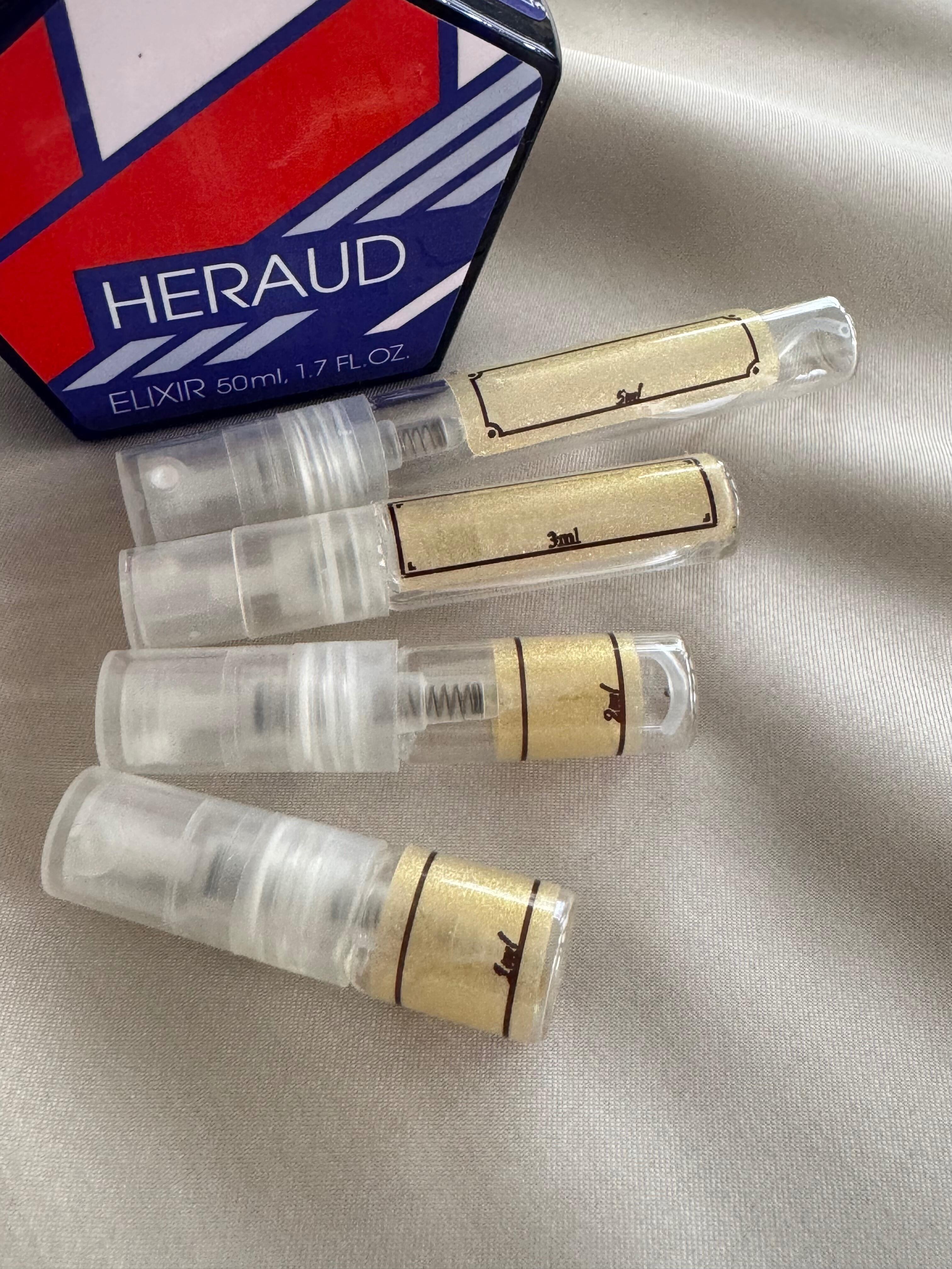 Tauer Perfumes Heraud perfume with sample bottles