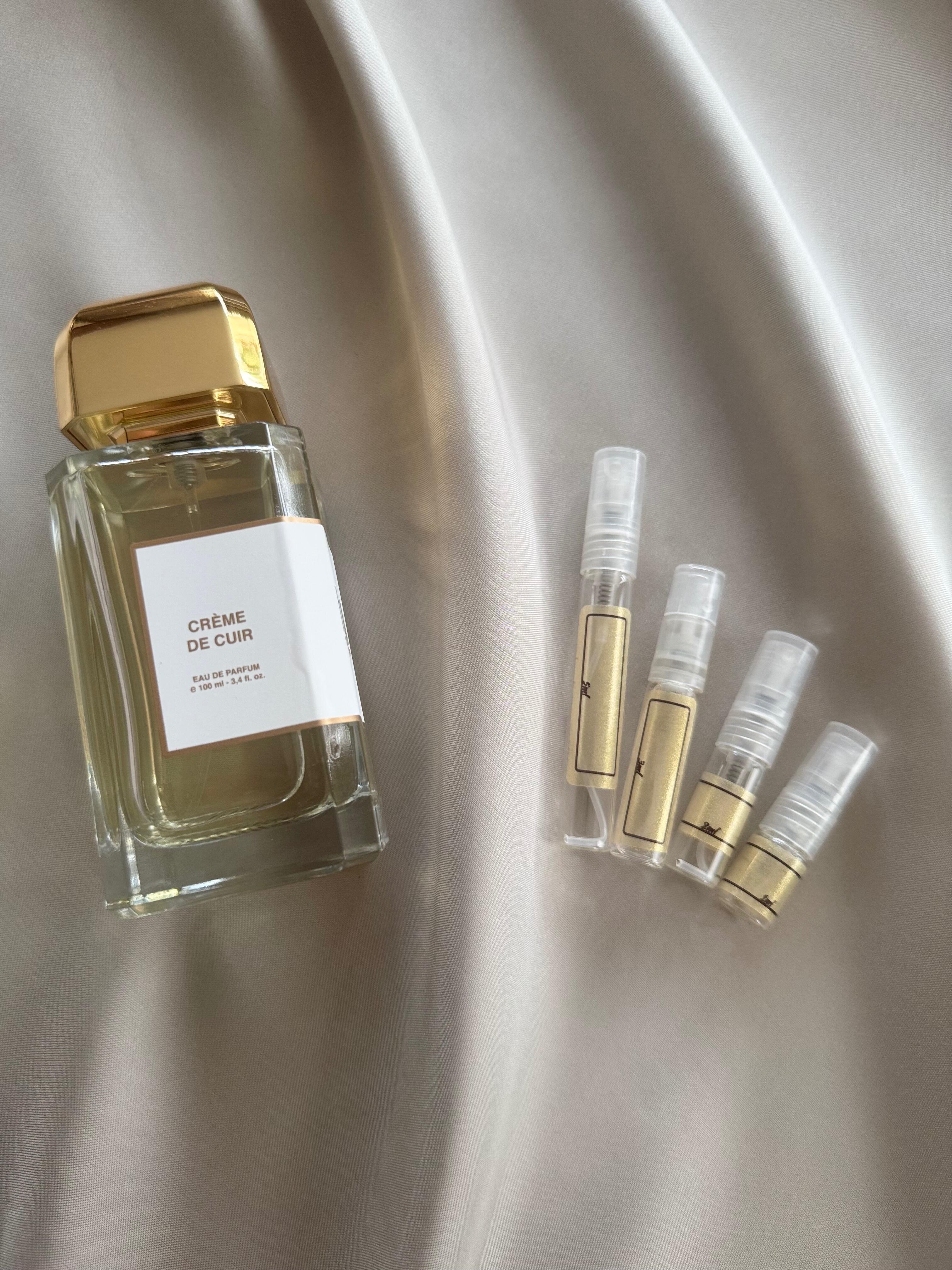 BDK Parfums Creme De Cuir perfume with sample bottles